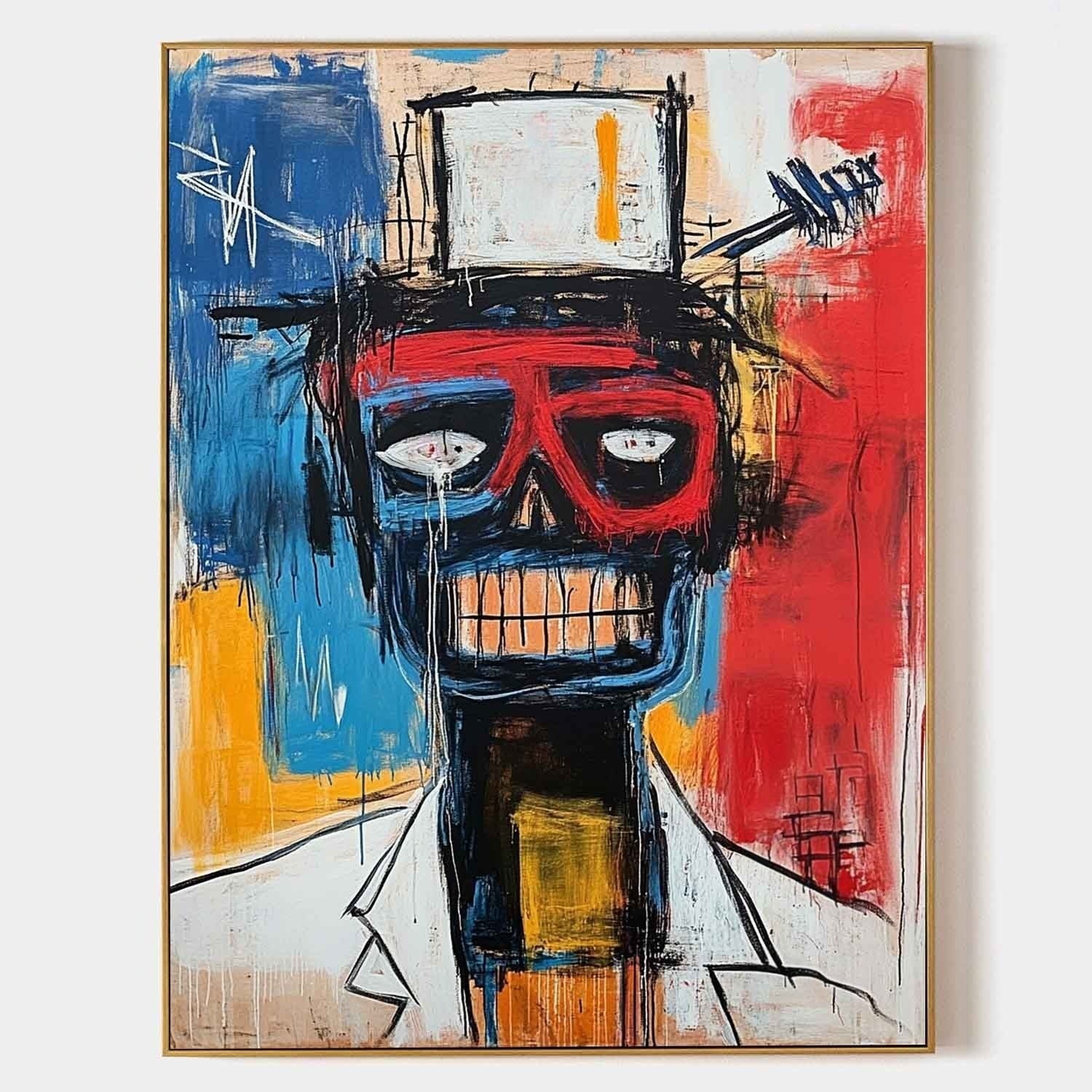 Wall Art Neo Expressionist Skull Figure
