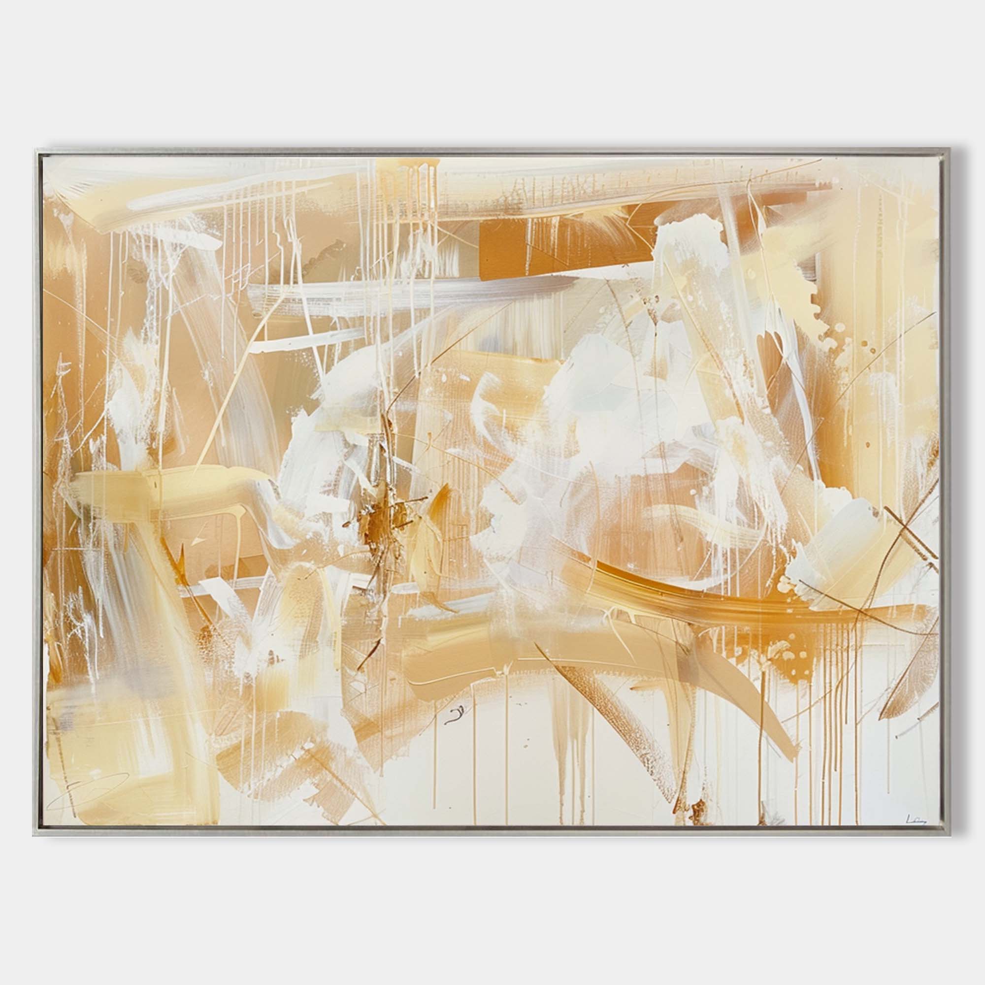 Sepia Woodland Gesture Painting