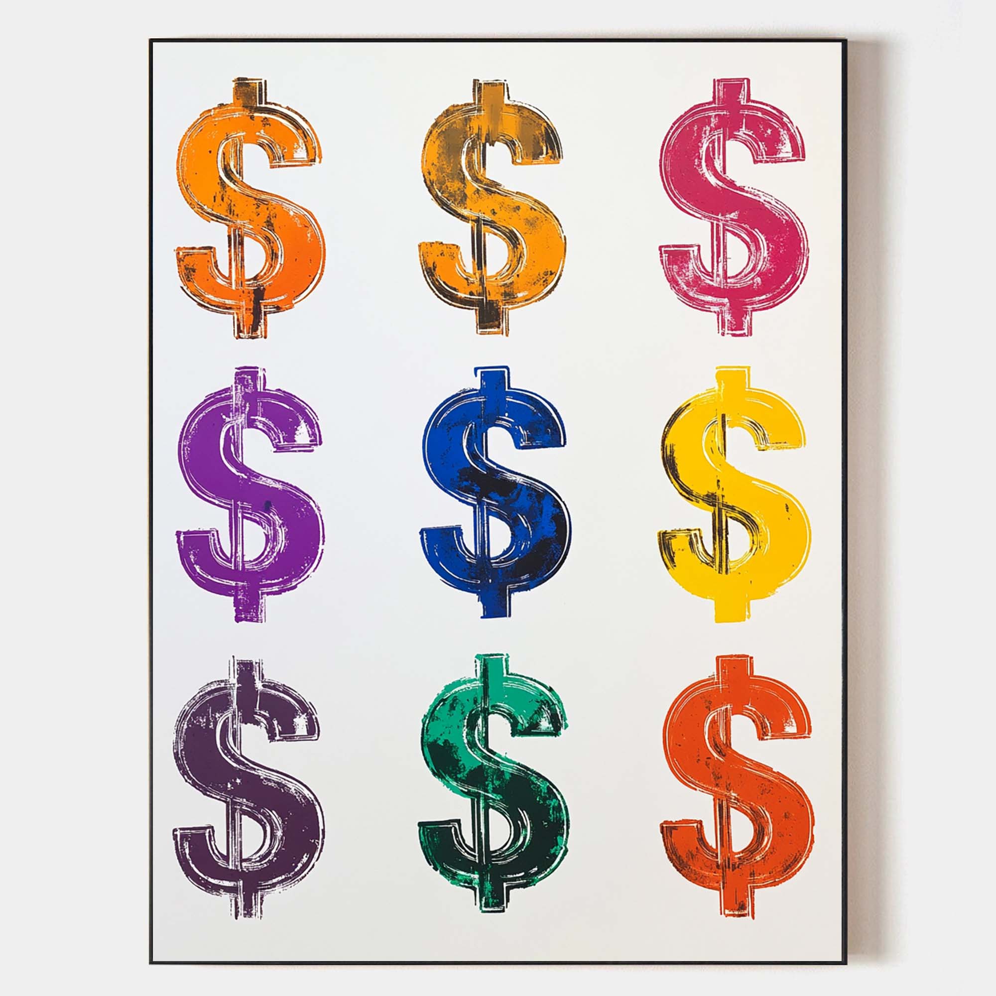 Retro Pop Dollar Canvas Wall Art Print