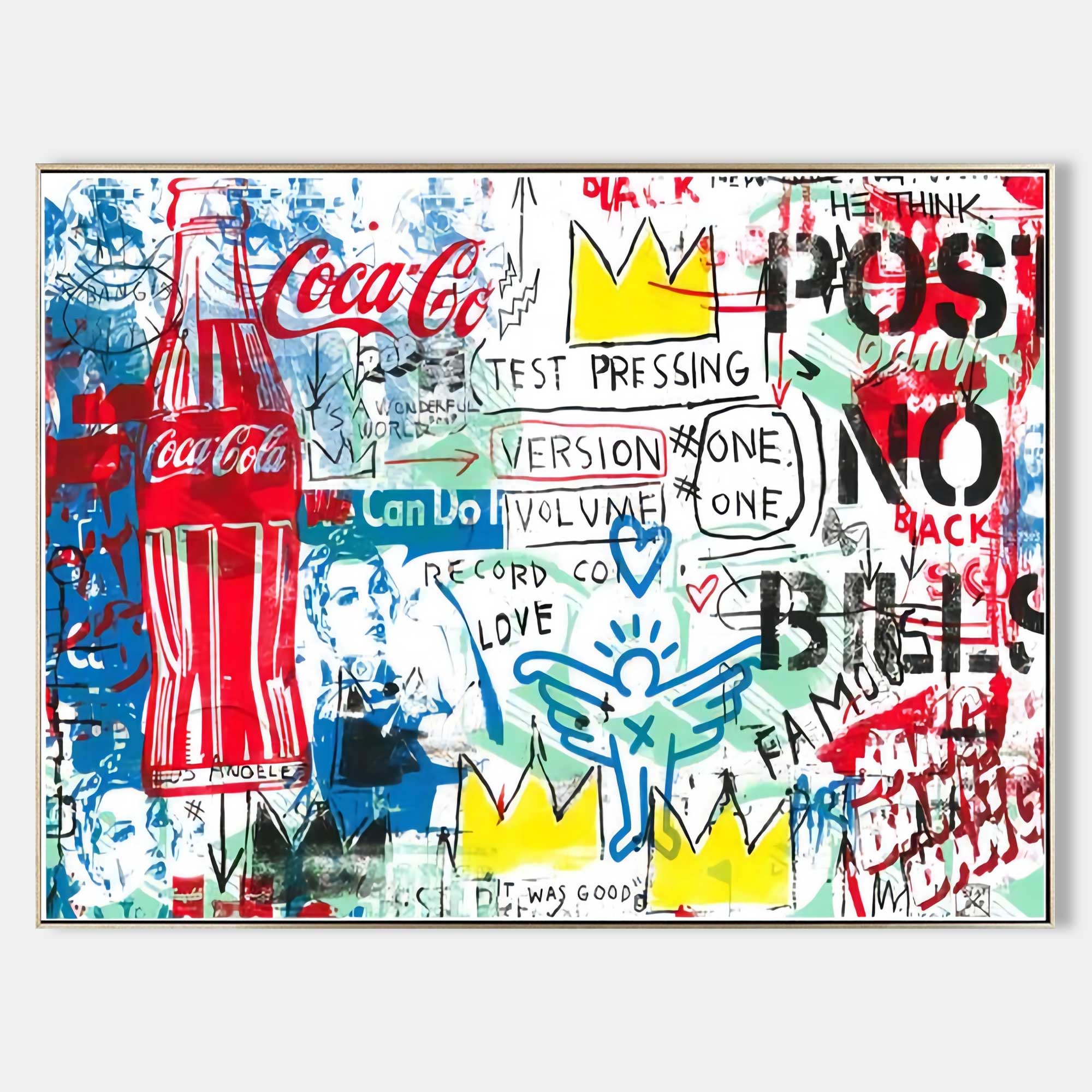 Wall Art Abstract Graffiti Vibrant Hand Drawn