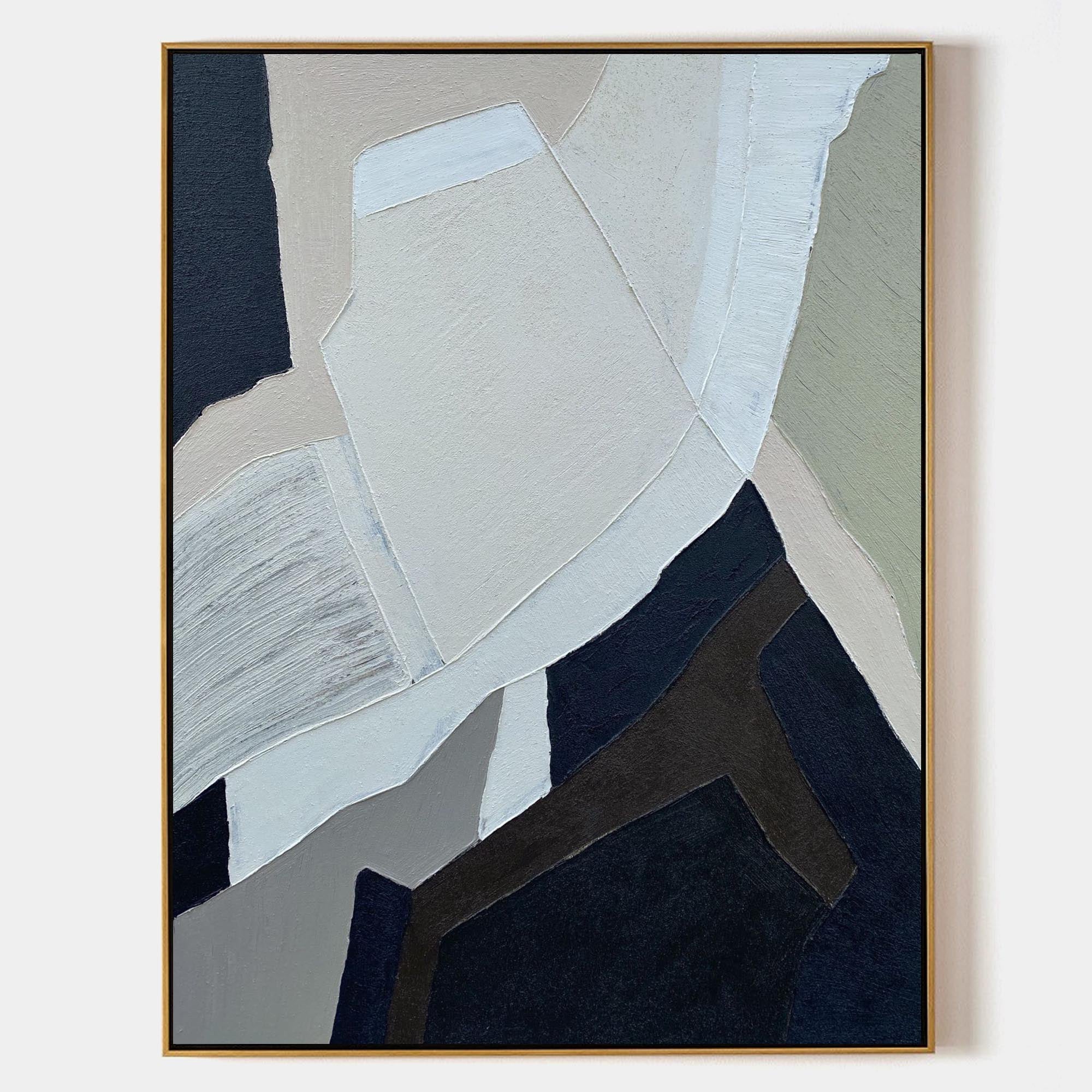 Black And Grey Abstract Painting ABAV219 - Neutralighting