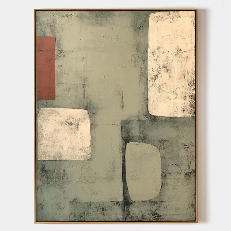 Wall Art Minimalist Geometric Sage Terracotta
