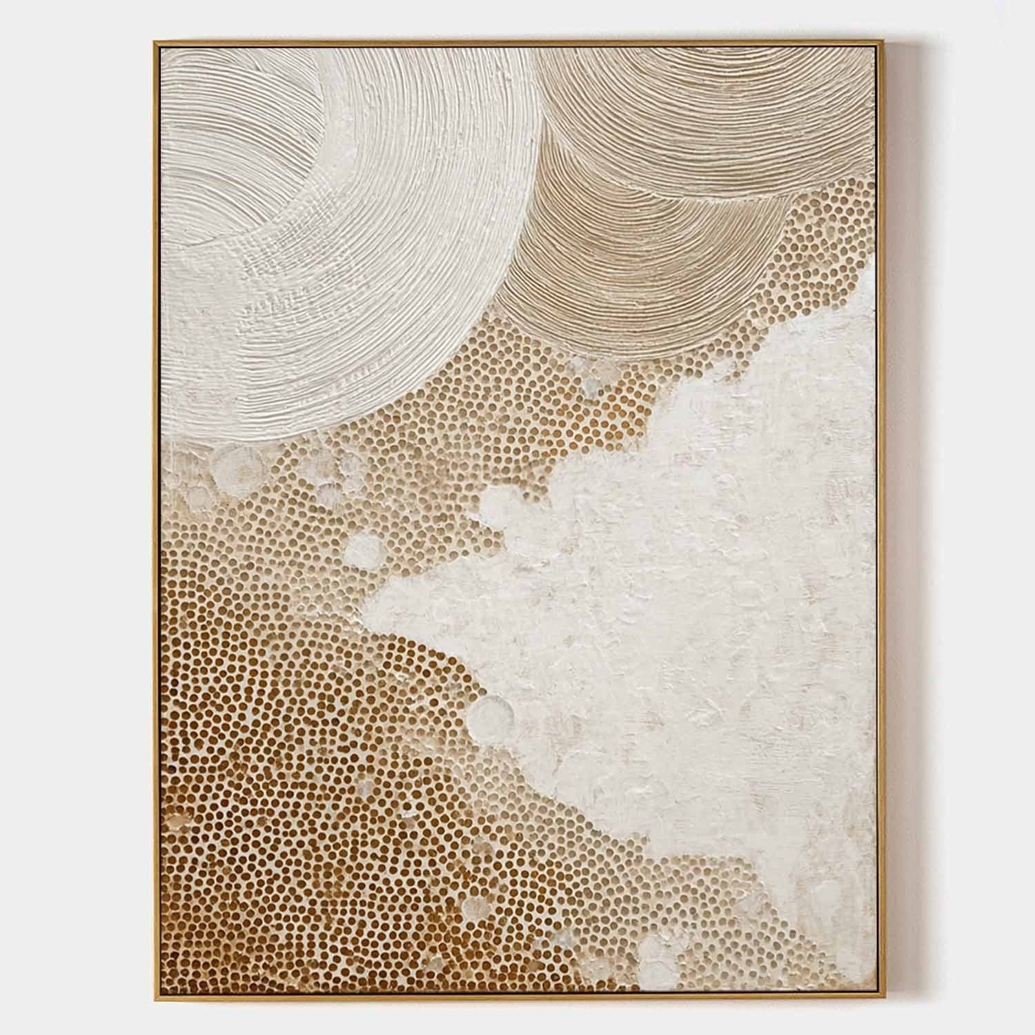 Wall Art Neutral Textured Oil Painting
