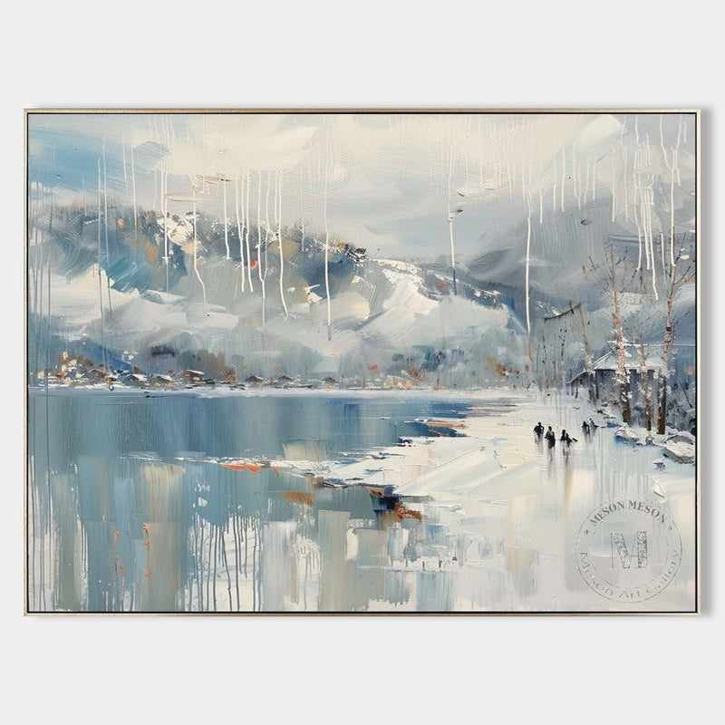 Wall Art Horizontal Winter Lakeside