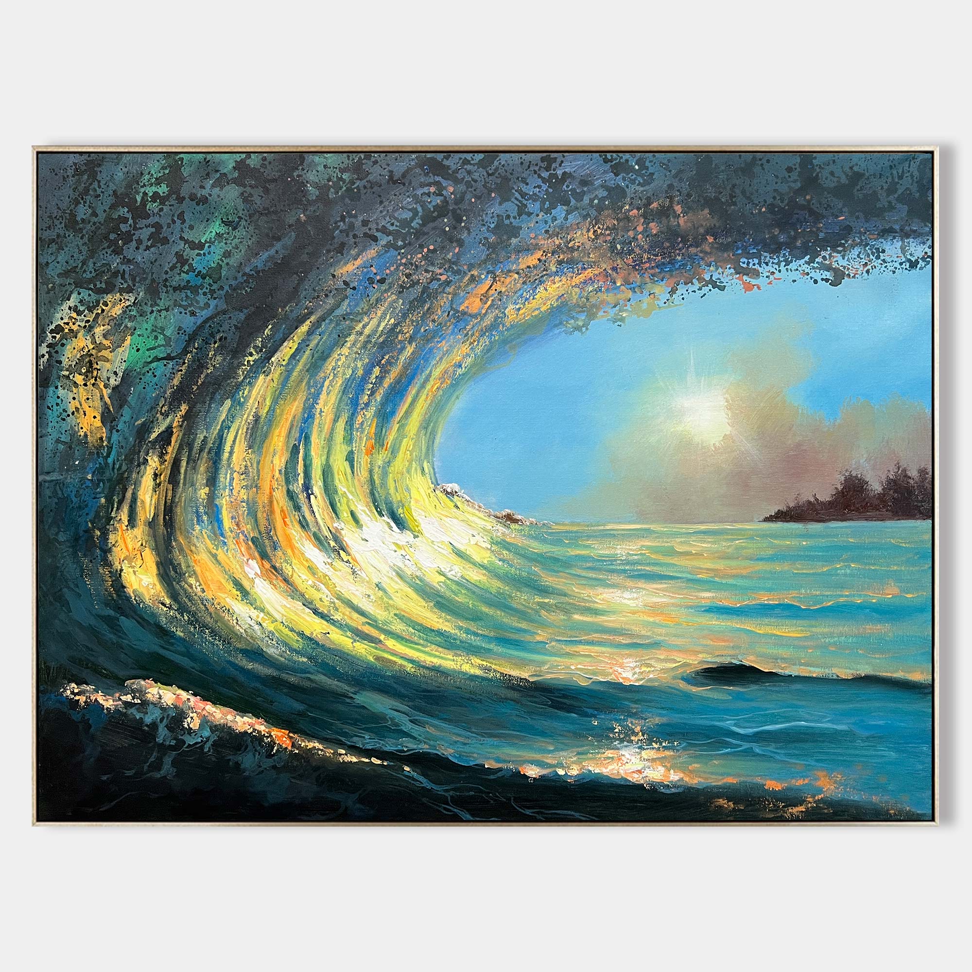 Sunrise And Wave Landscapes Painting ABSH43 - Neutralighting