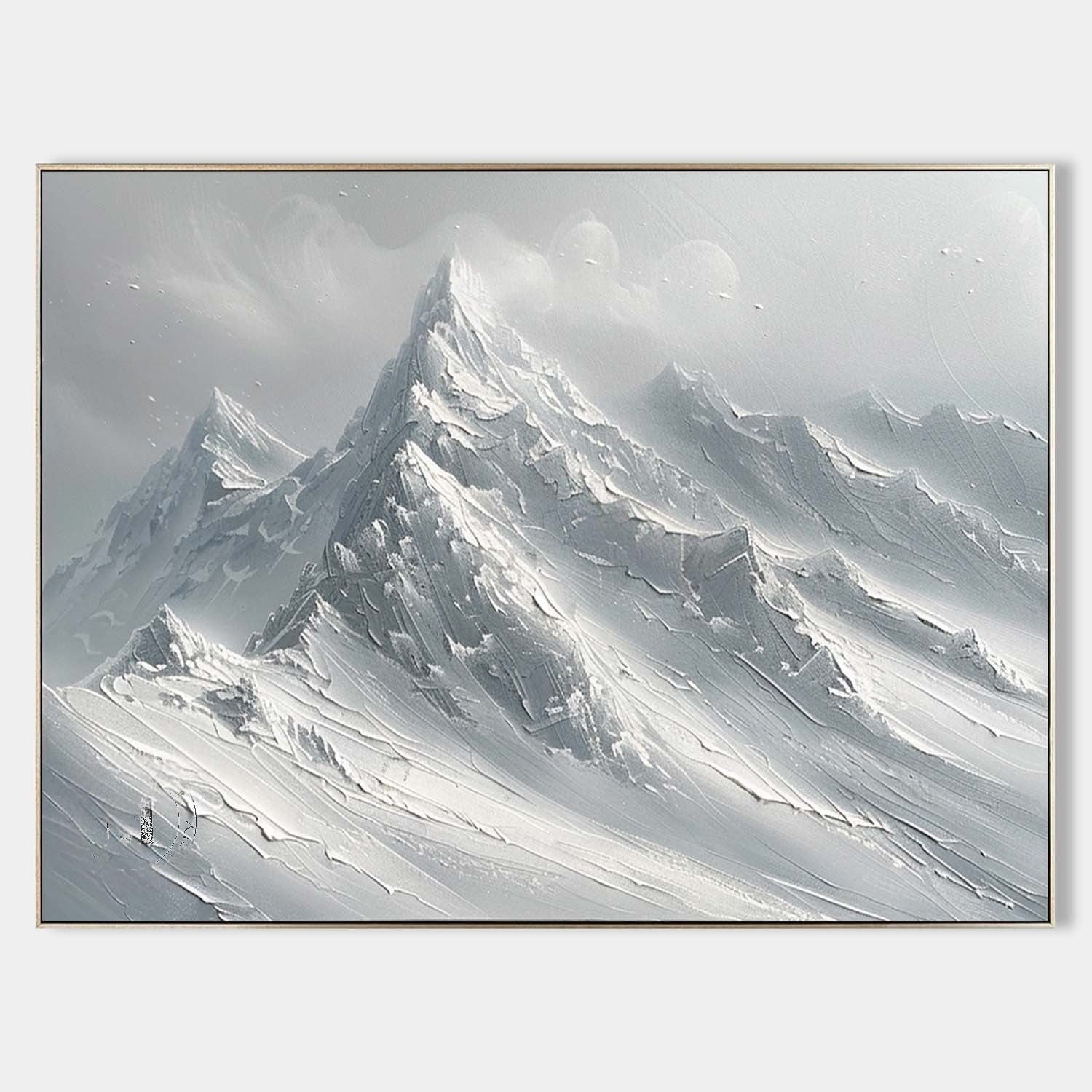 Wall Art Horizontal Monochrome Plaster