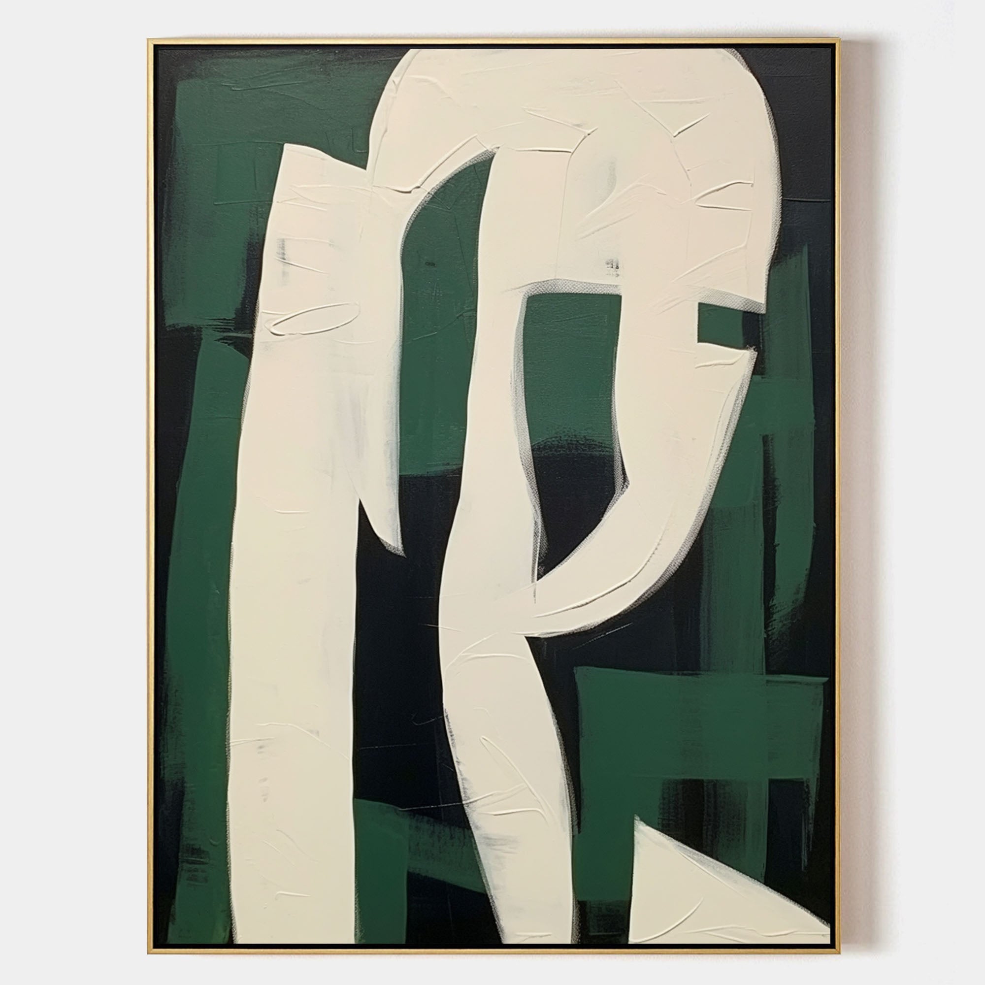 Wall Art Forest Green Layered Contemporary Graphic