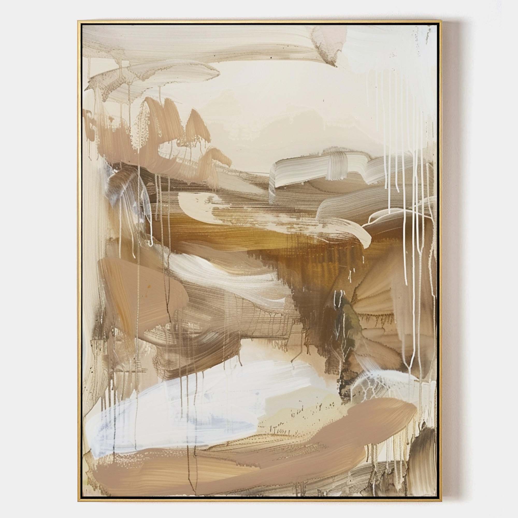 Warm Earth‑Tone Textured Canvas Painting