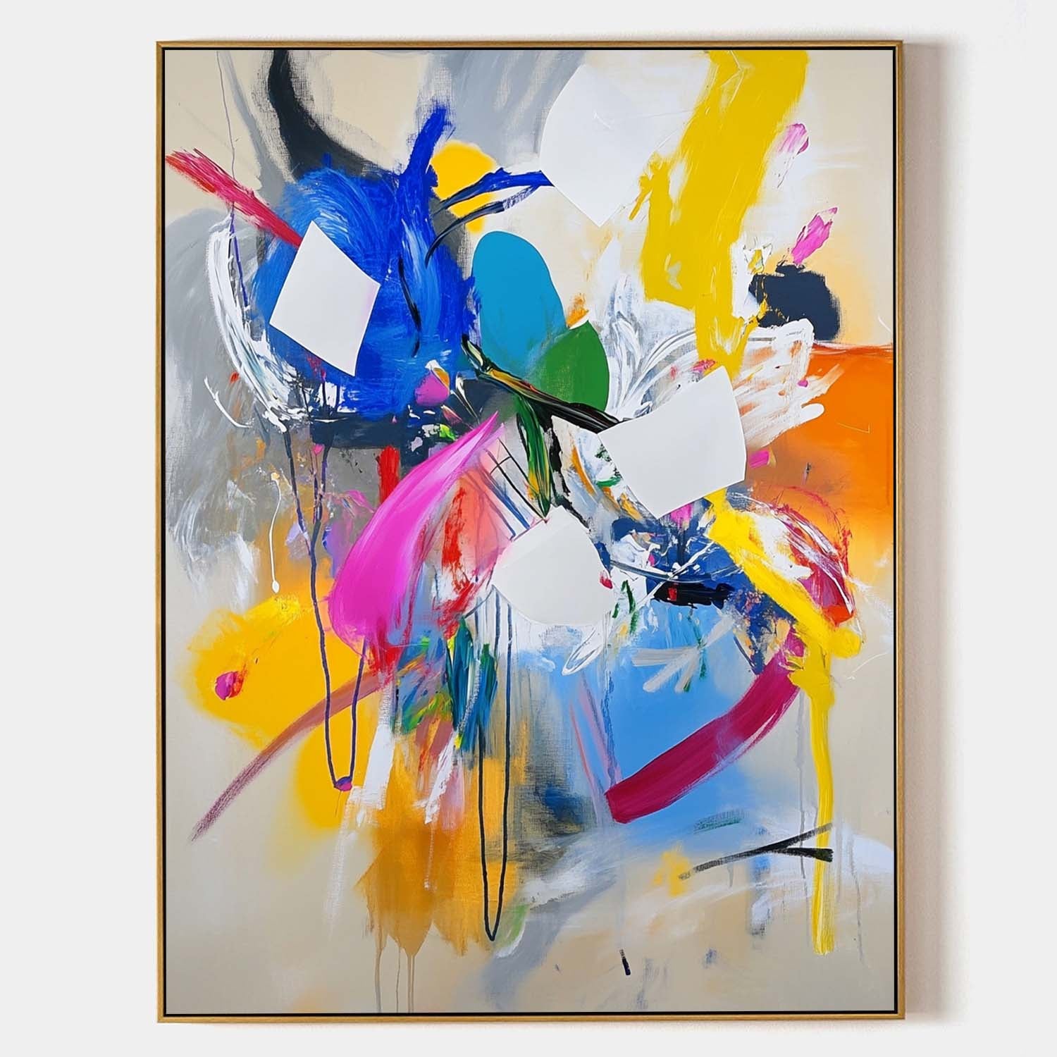 Vibrant Splash Color Abstract Canvas Art