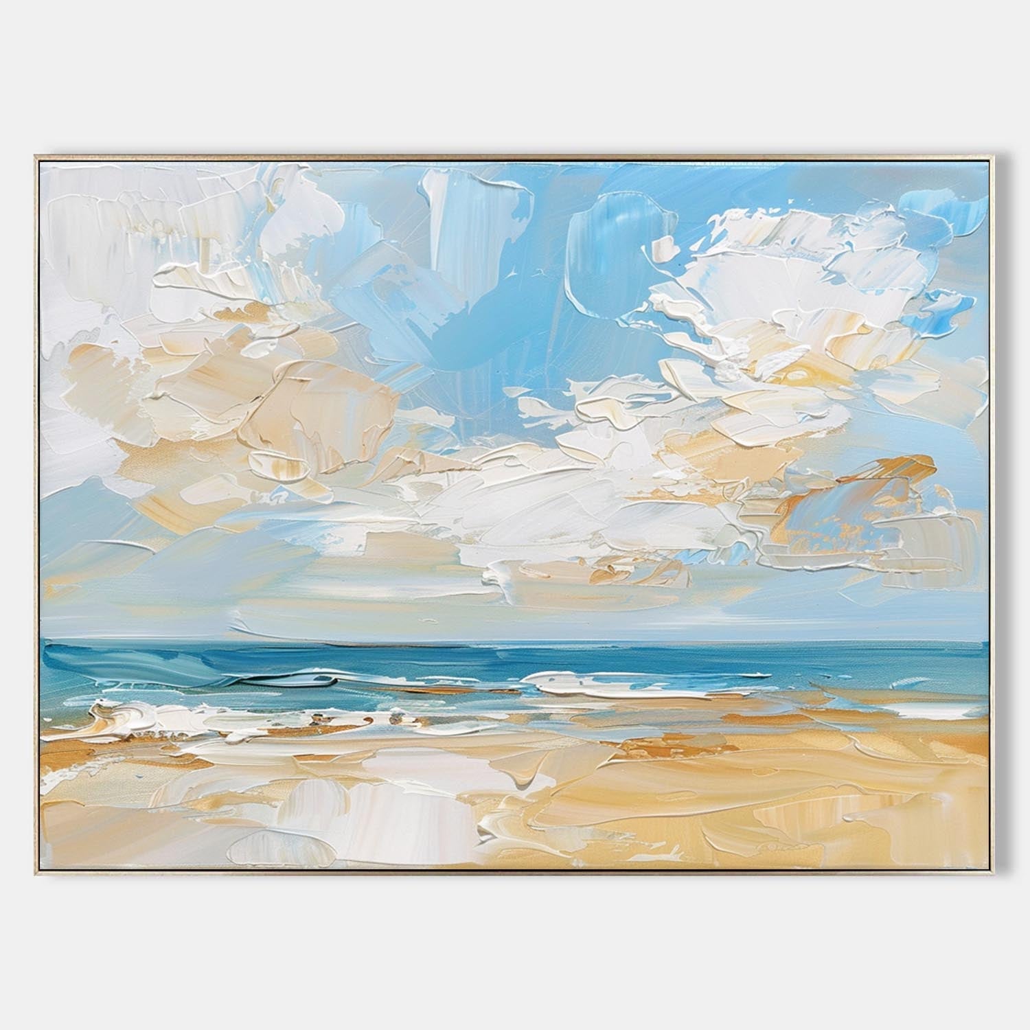 Abstract Coastal Seascape Painting