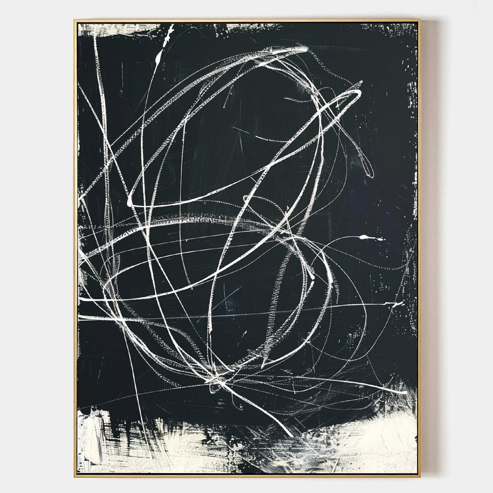 Black Abstract Painting ABAV523 - Neutralighting