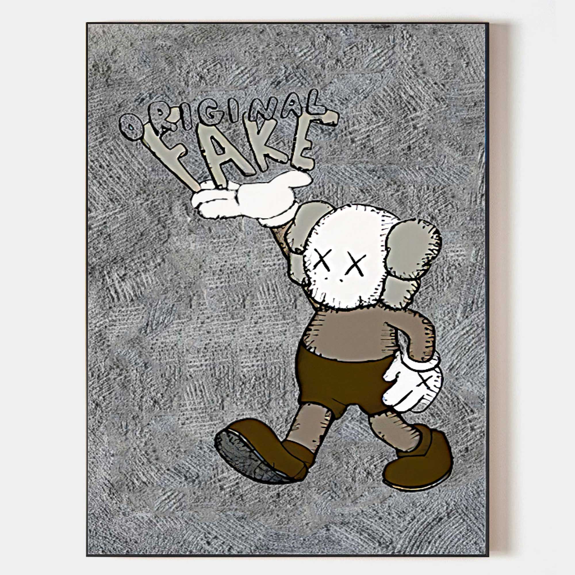 Wall Art KAWS Original Fake Cartoon Graffiti