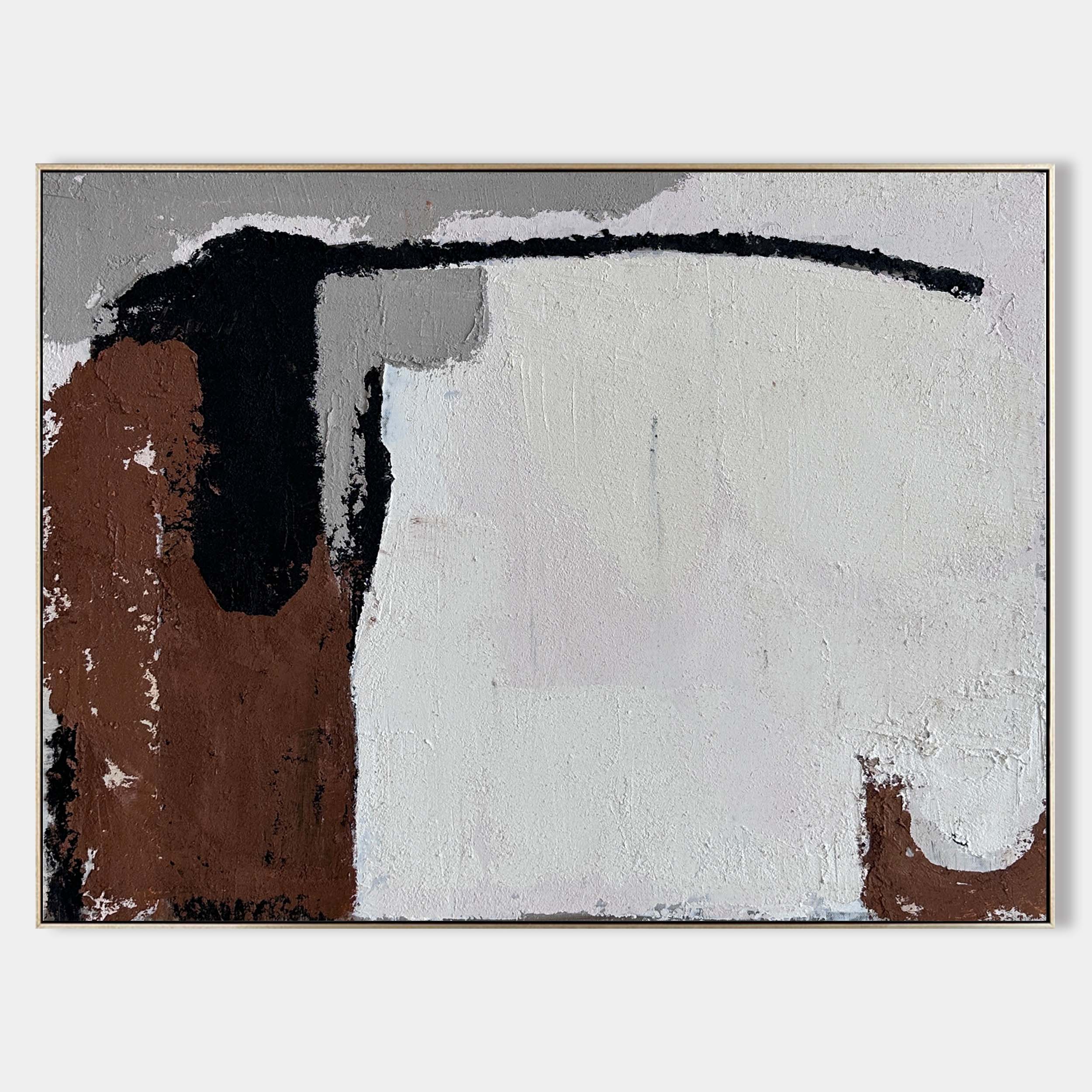 Earth‑Hue Brush Stroke Abstract Modern Statement Art