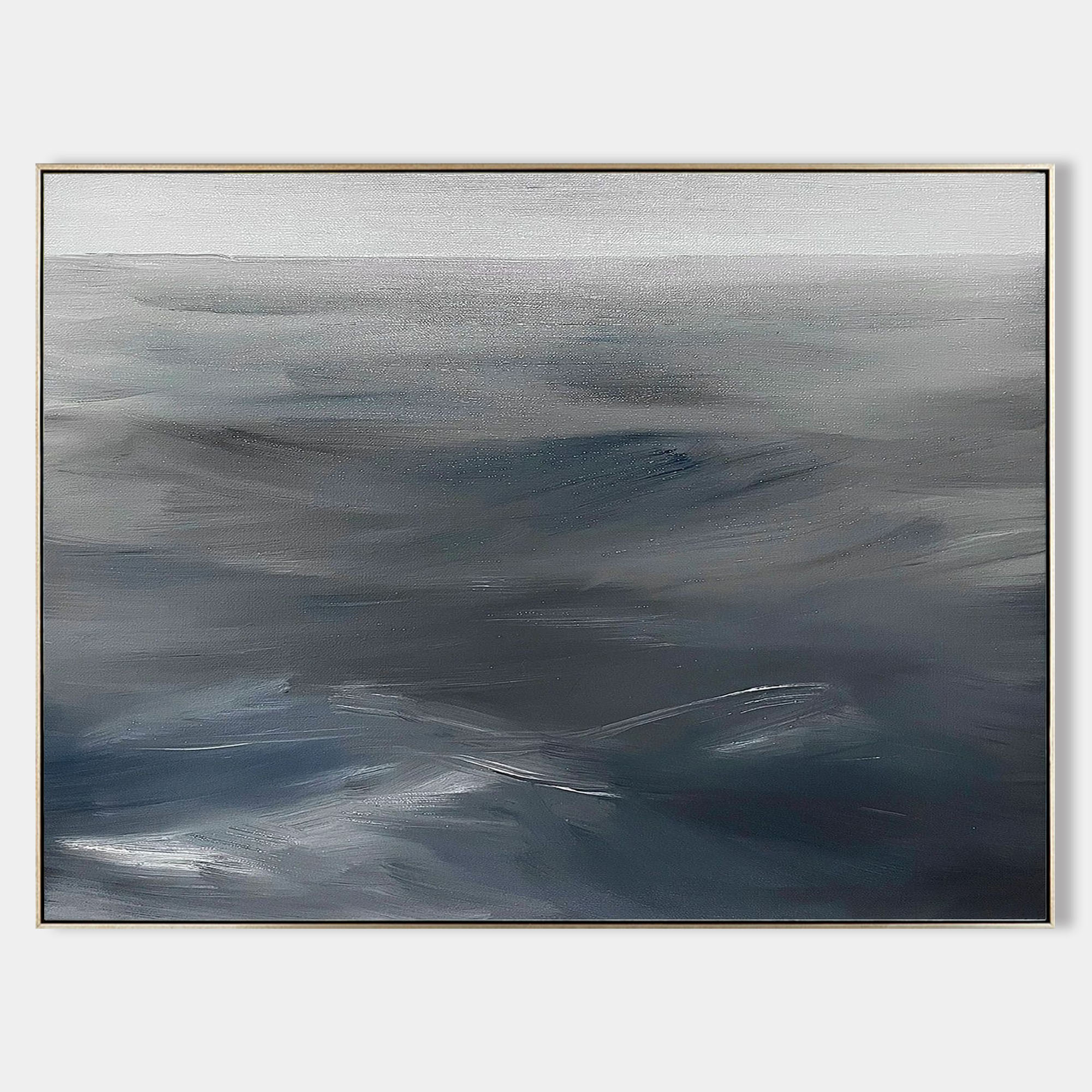 Moody Deep‑Tone Ocean Abstract  Wall Art