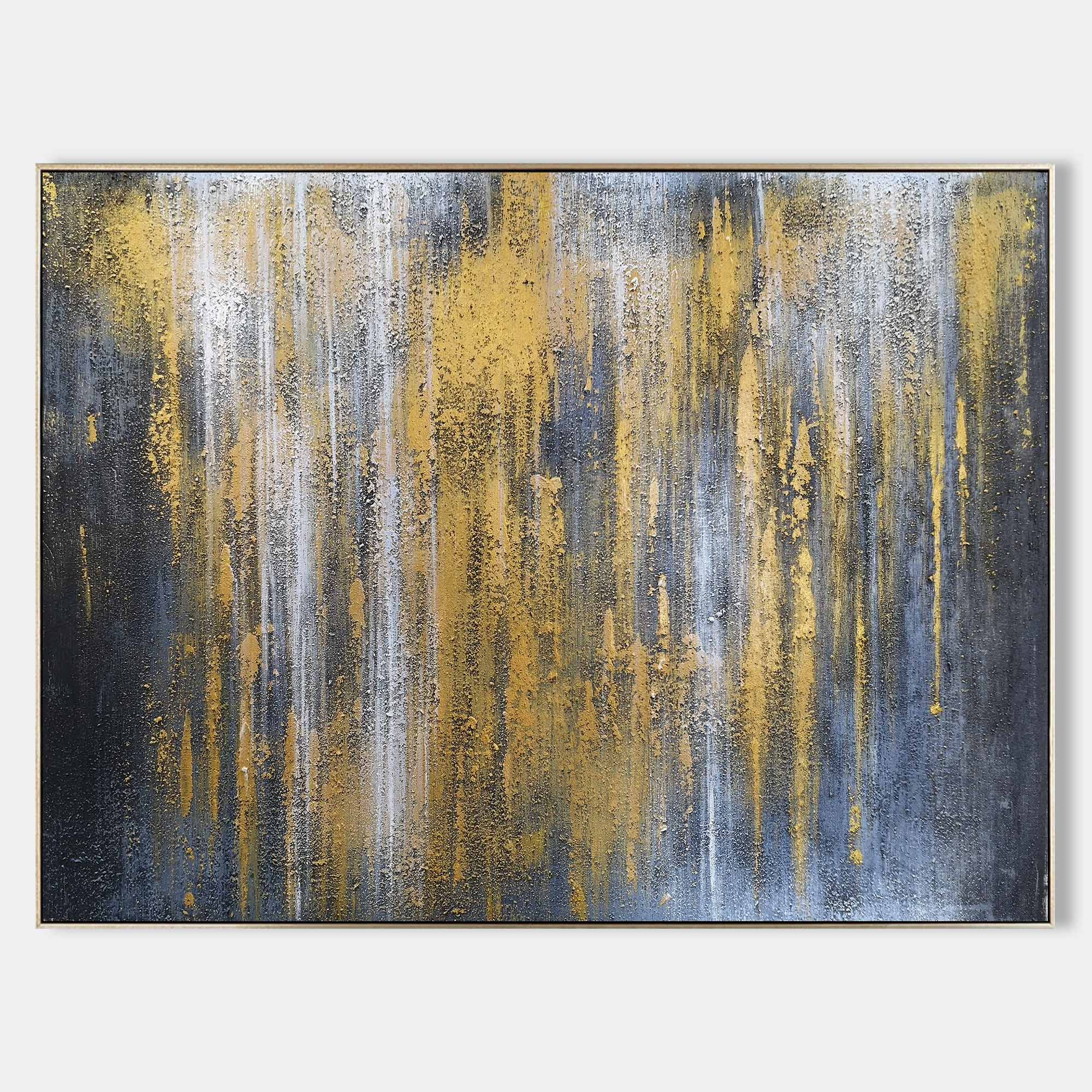 Grey And Gold Abstract Art ABAH31 - Neutralighting