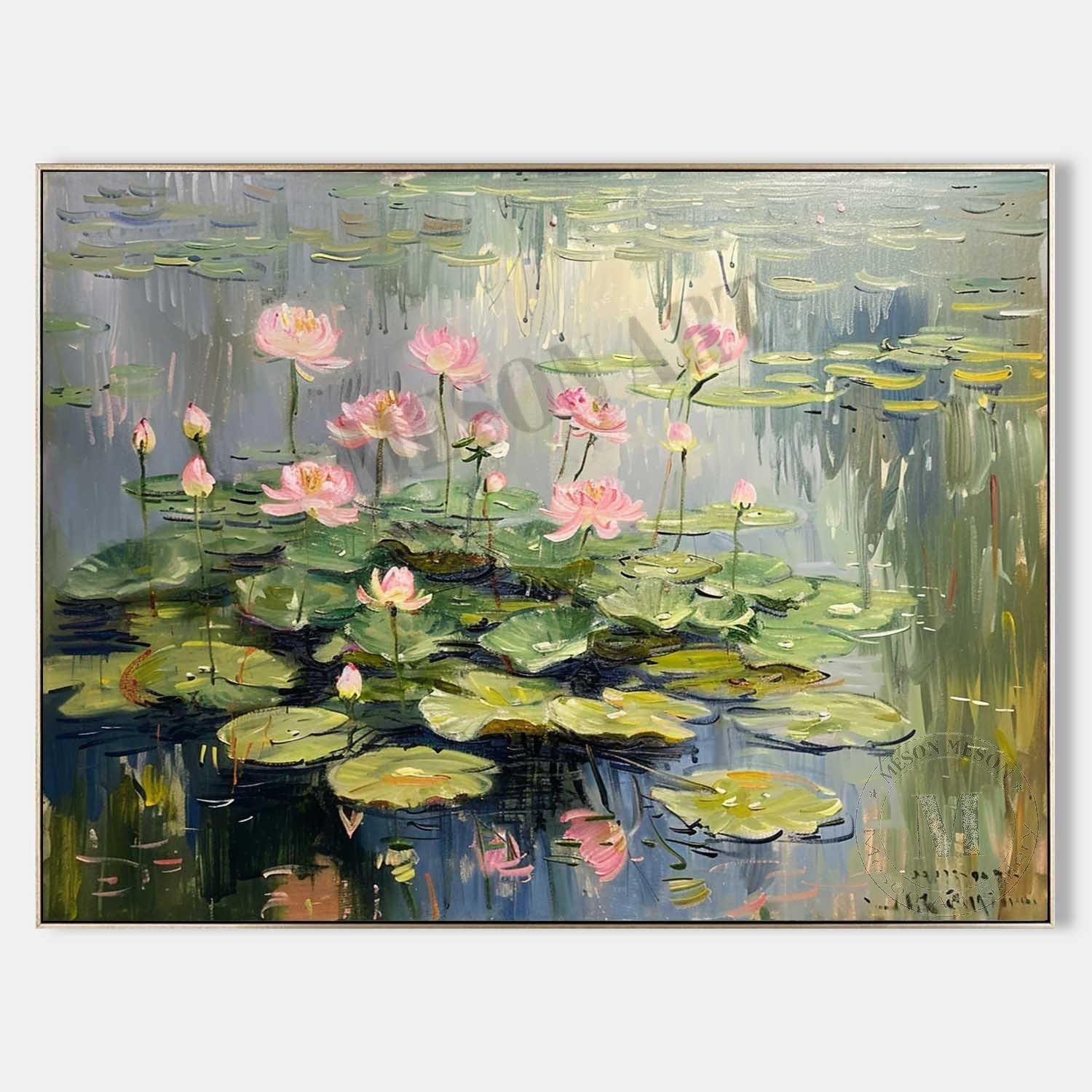 Wall Art Landscape Layer Water Lotus Serene