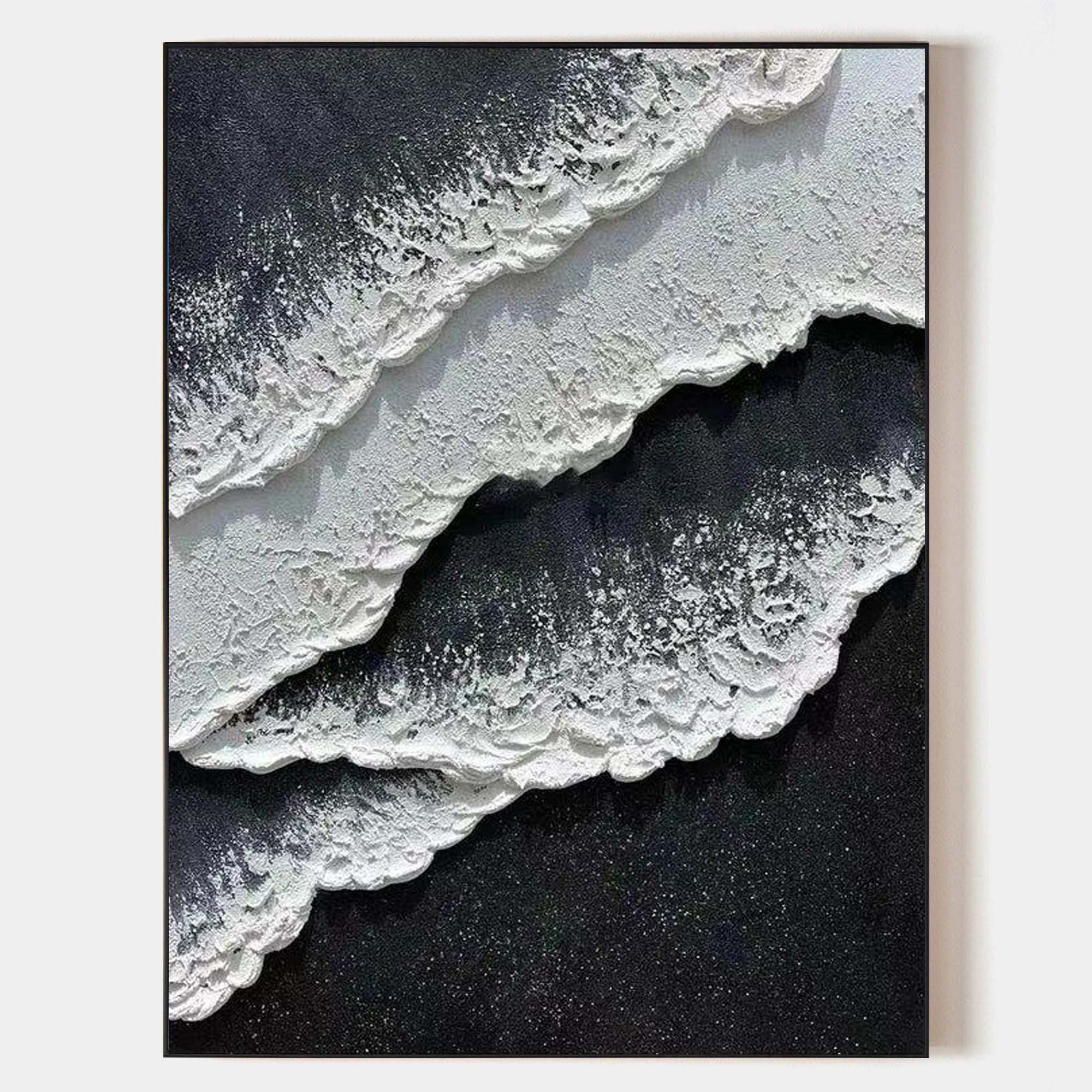Black And White Seascape Painting