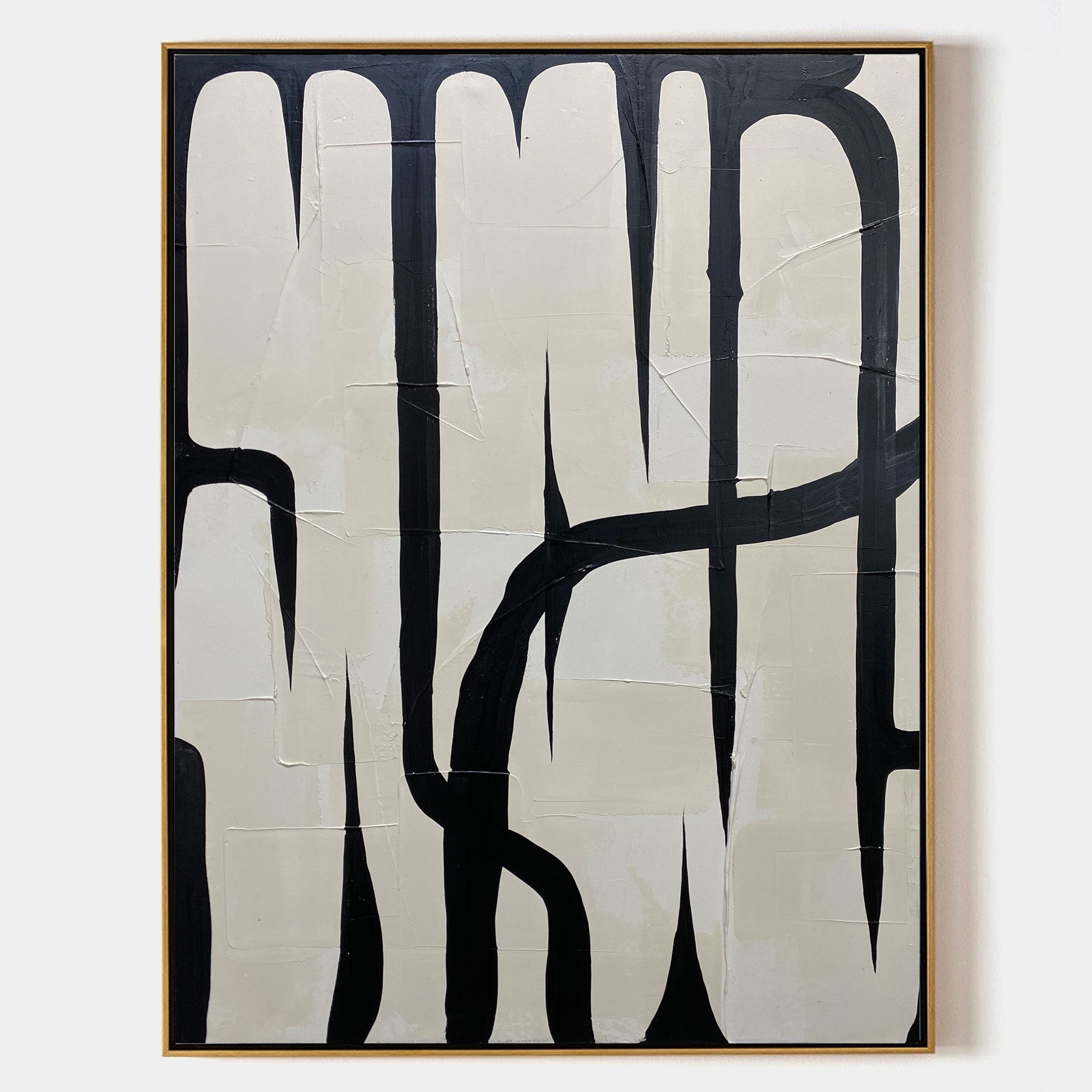 Black And White Abstract Painting ABAV273 - Neutralighting