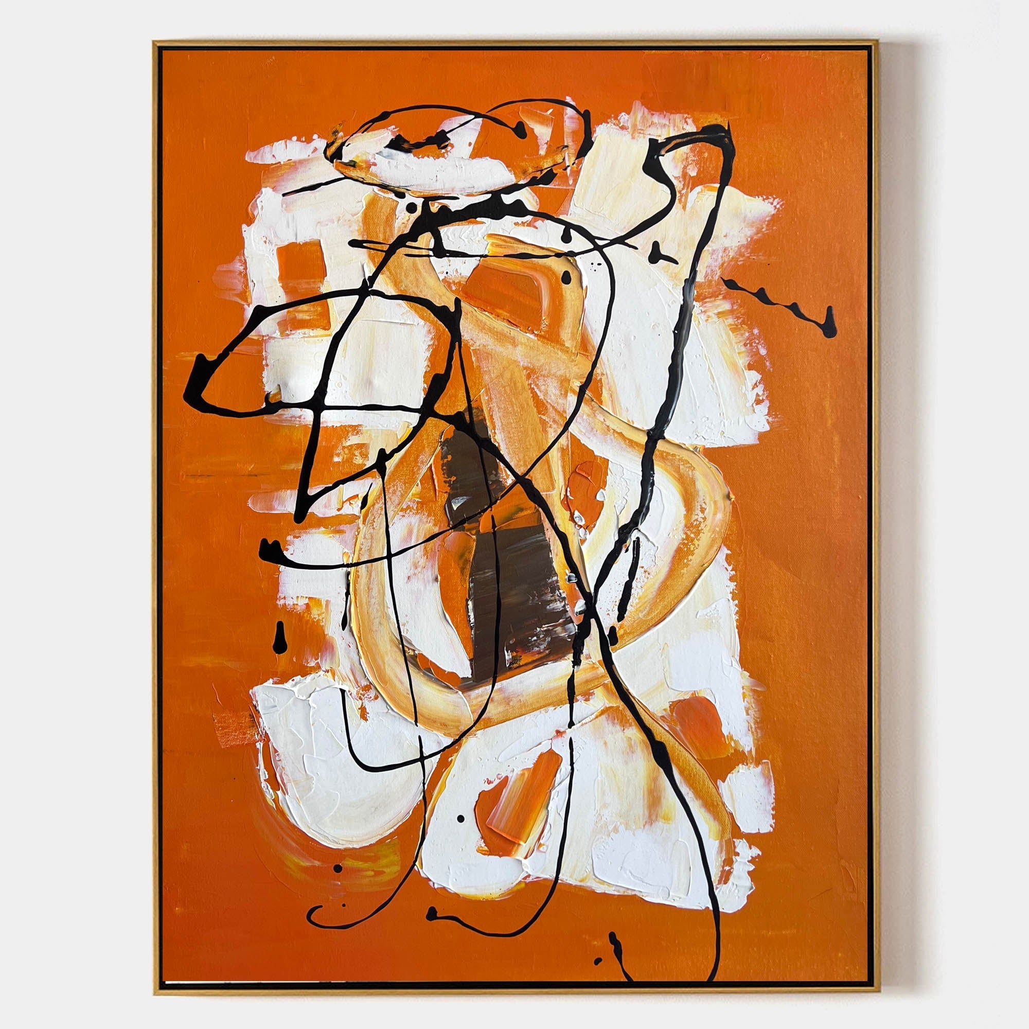 Orange Abstract Painting ABAV183 - Neutralighting