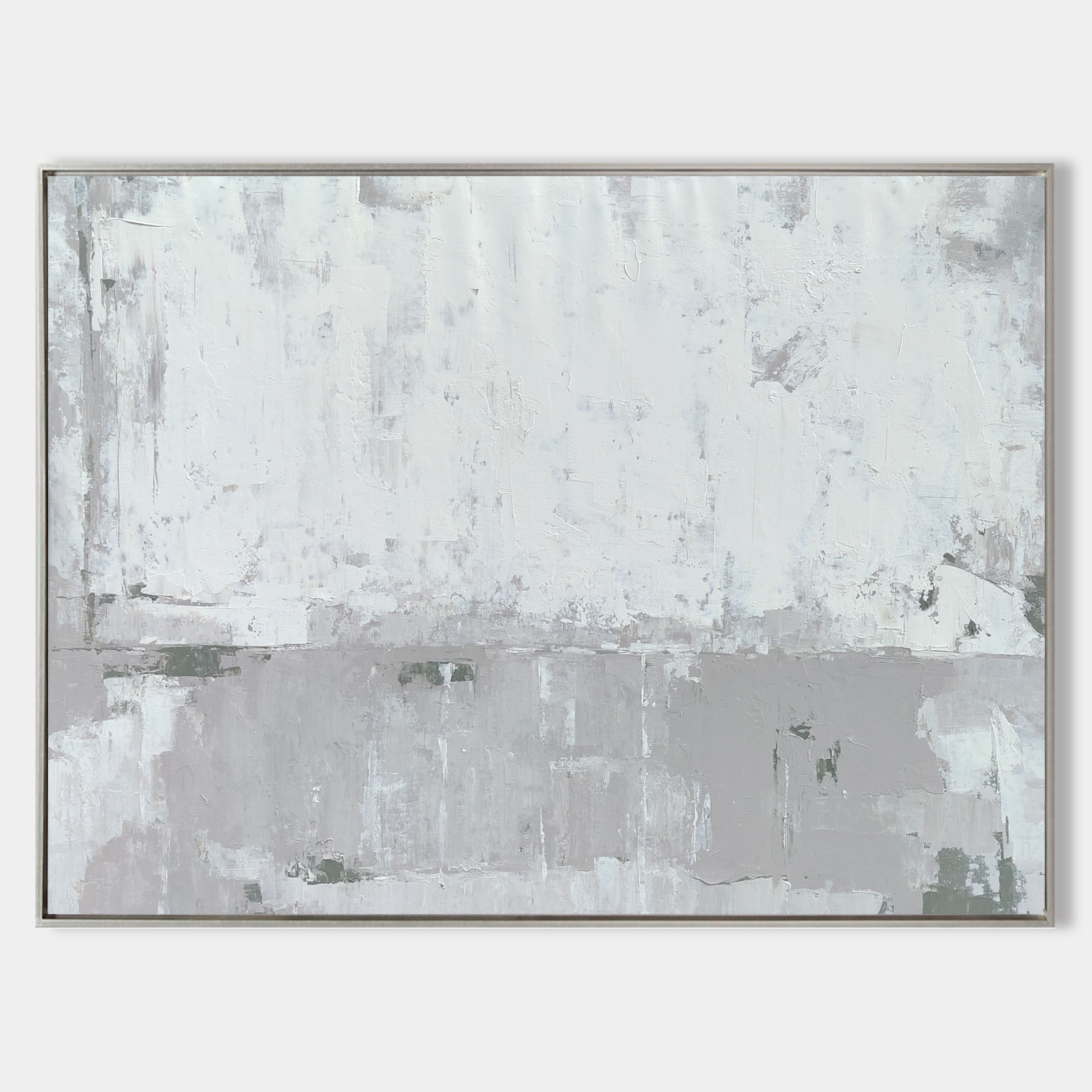 White And Grey Abstract Painting ABAH90 - Neutralighting