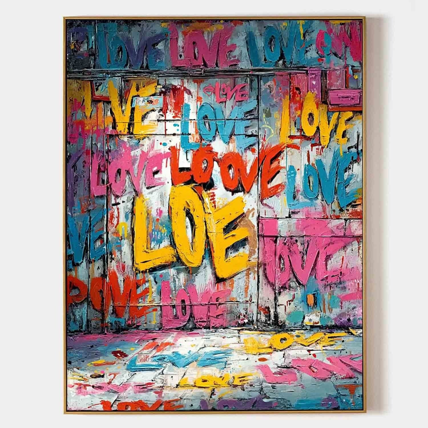 Wall Art Graffiti LOVE Colorful Pop Art