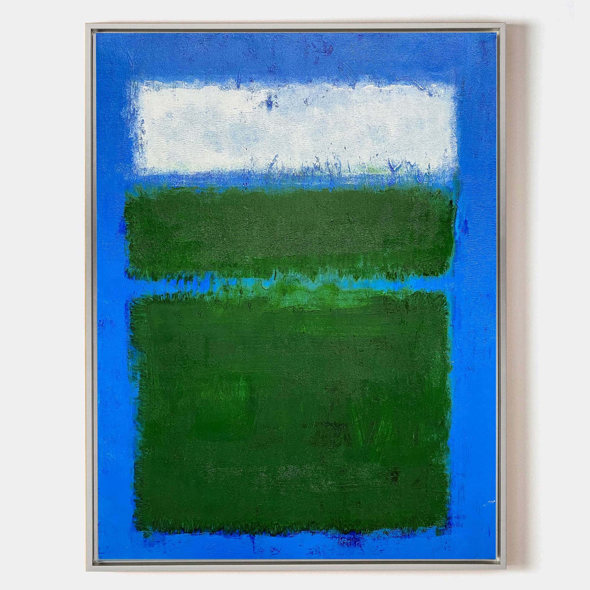 Color‑Block Minimalist Abstract Thick‑Texture Hand‑Painted Artwork