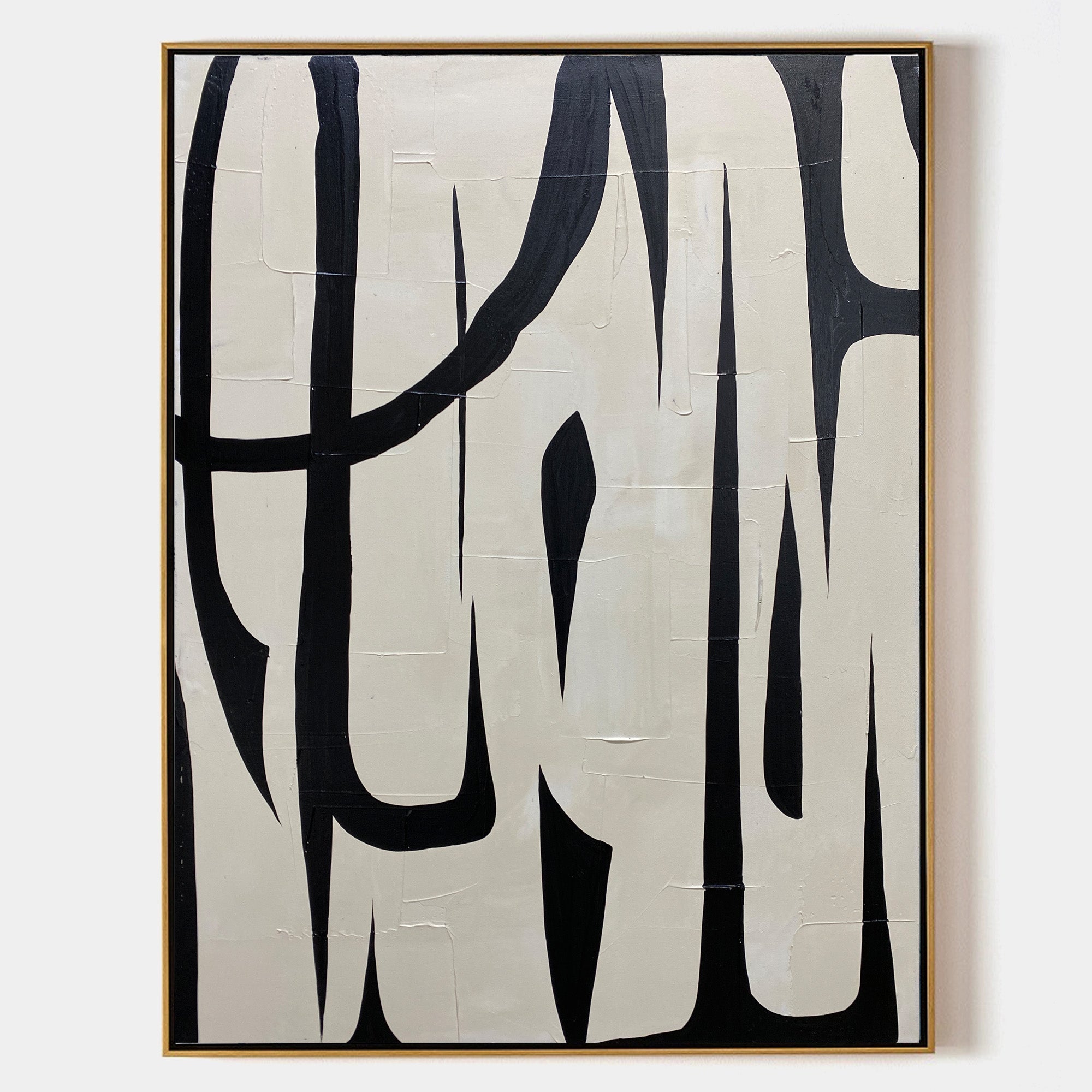 Black And White Abstract Painting