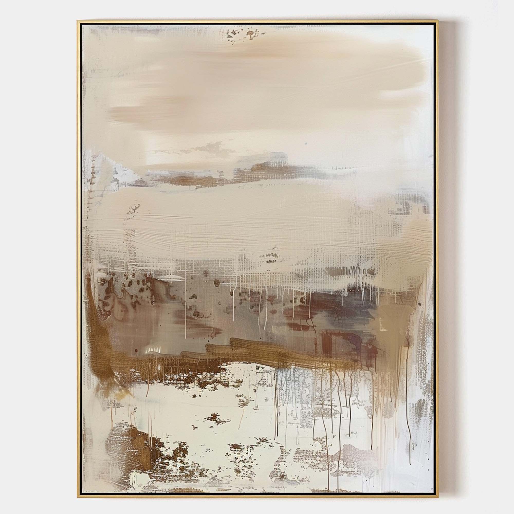 Misty Earth Horizon Abstract Painting