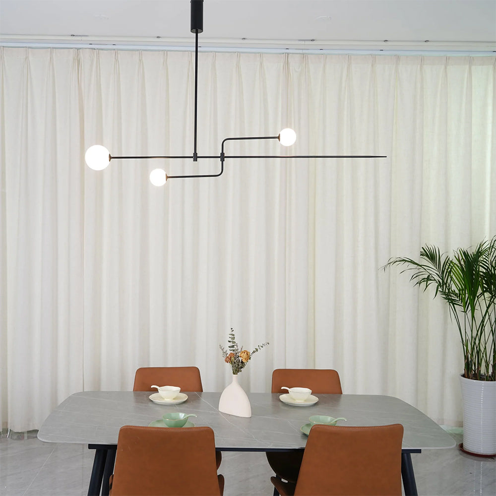 Arisha Minimalist Linear Mobile Pendant Light, Black - Neutralighting