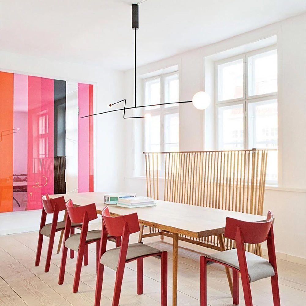 Arisha Minimalist Linear Mobile Pendant Light, Black - Neutralighting