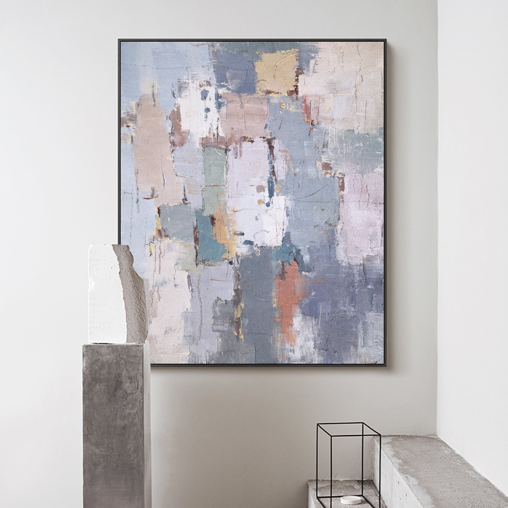 large Abstract Geometric Art ABAV57 - Neutralighting