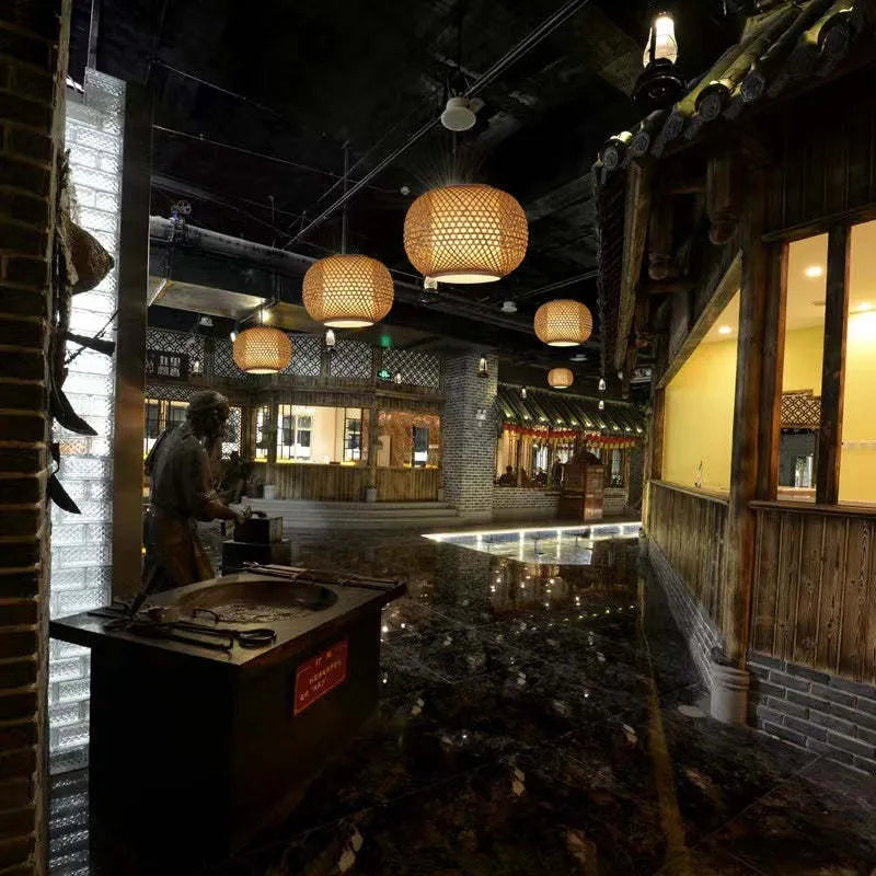 Ritta Natural Rattan Bamboo Pendant Light Lighting - Neutralighting