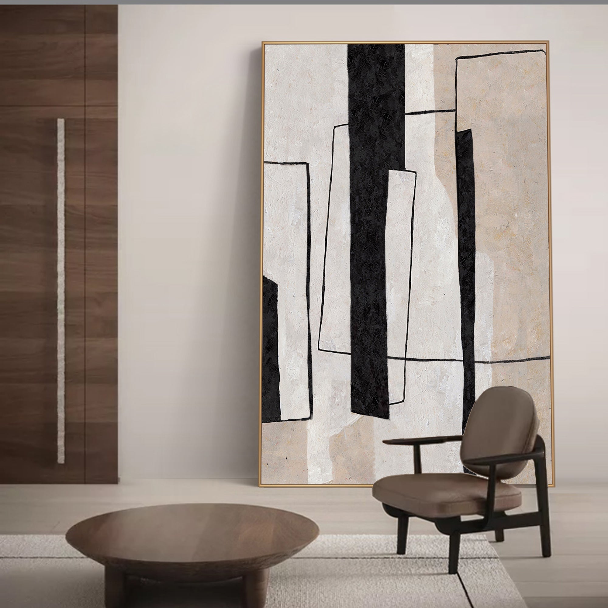 Minimalist Geometric Painting ABAV33 - Neutralighting