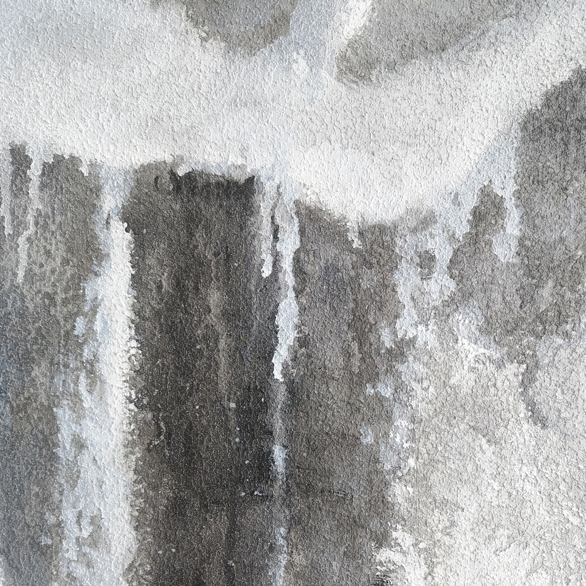 Grey And White Abstract Art