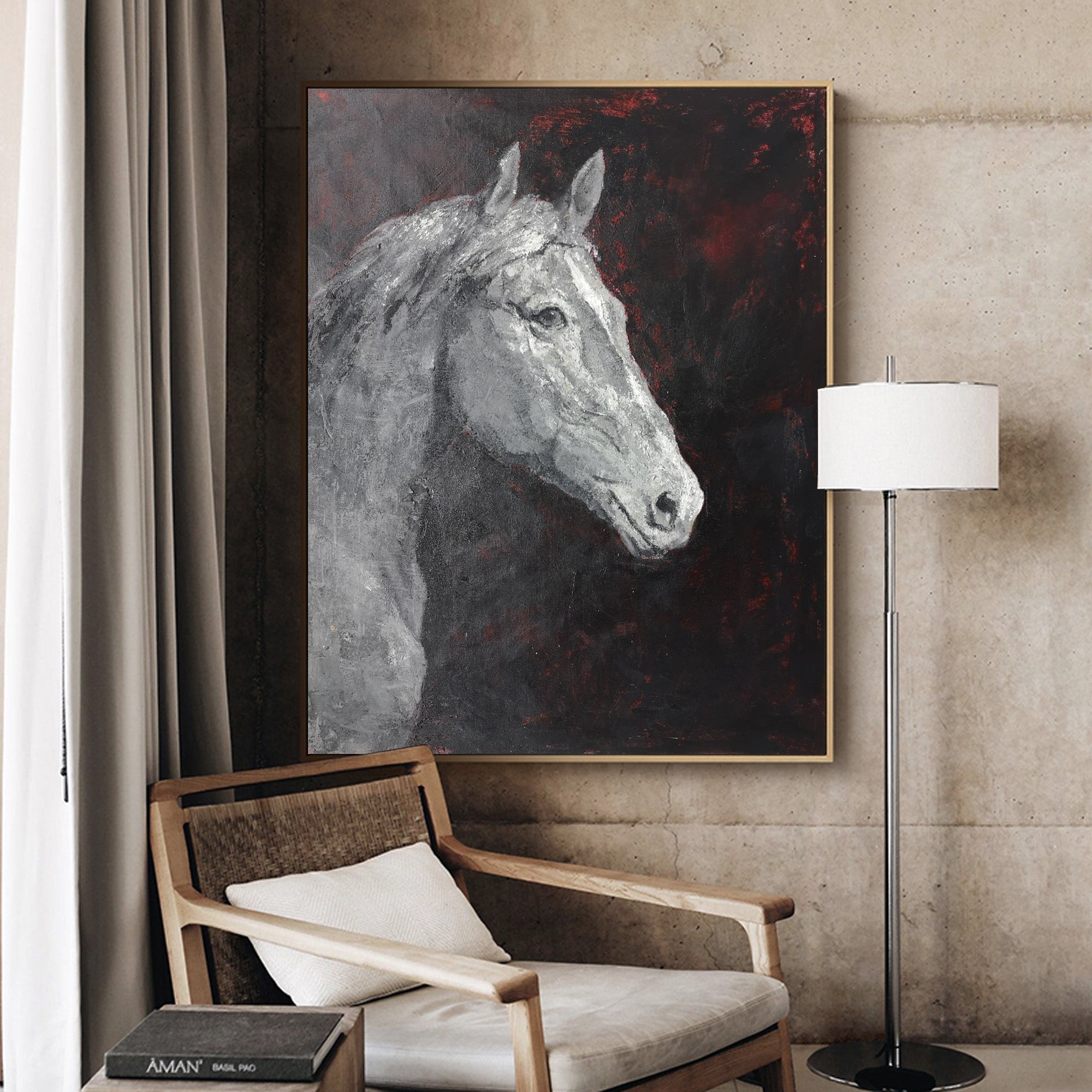 Modern Horse Portrait Art ANH28 - Neutralighting