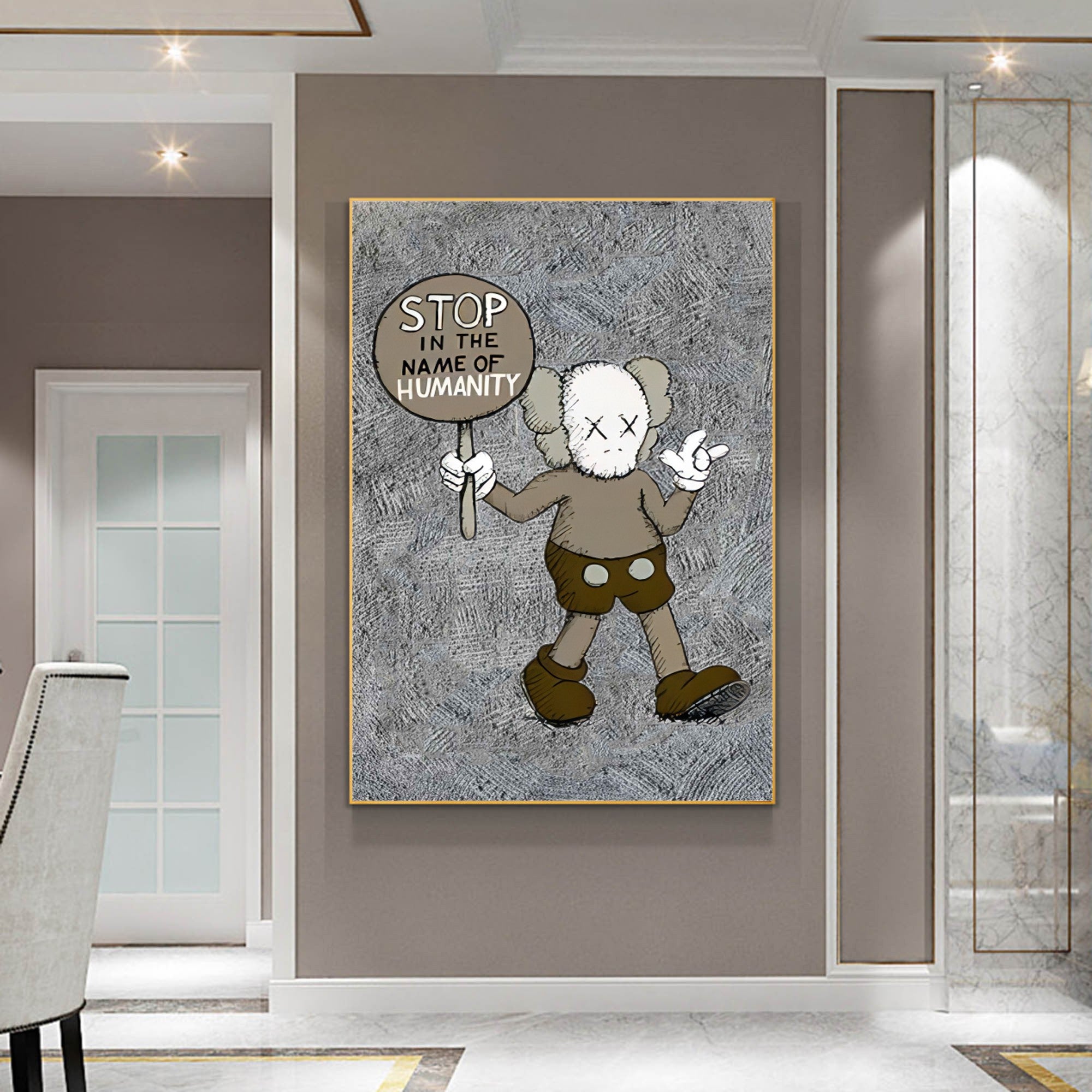 Wall Art Vertical Pop Art Social Critique Neutral