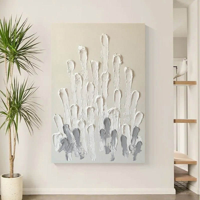 Wall Art Vertical Abstract Coral Cluster Neutral