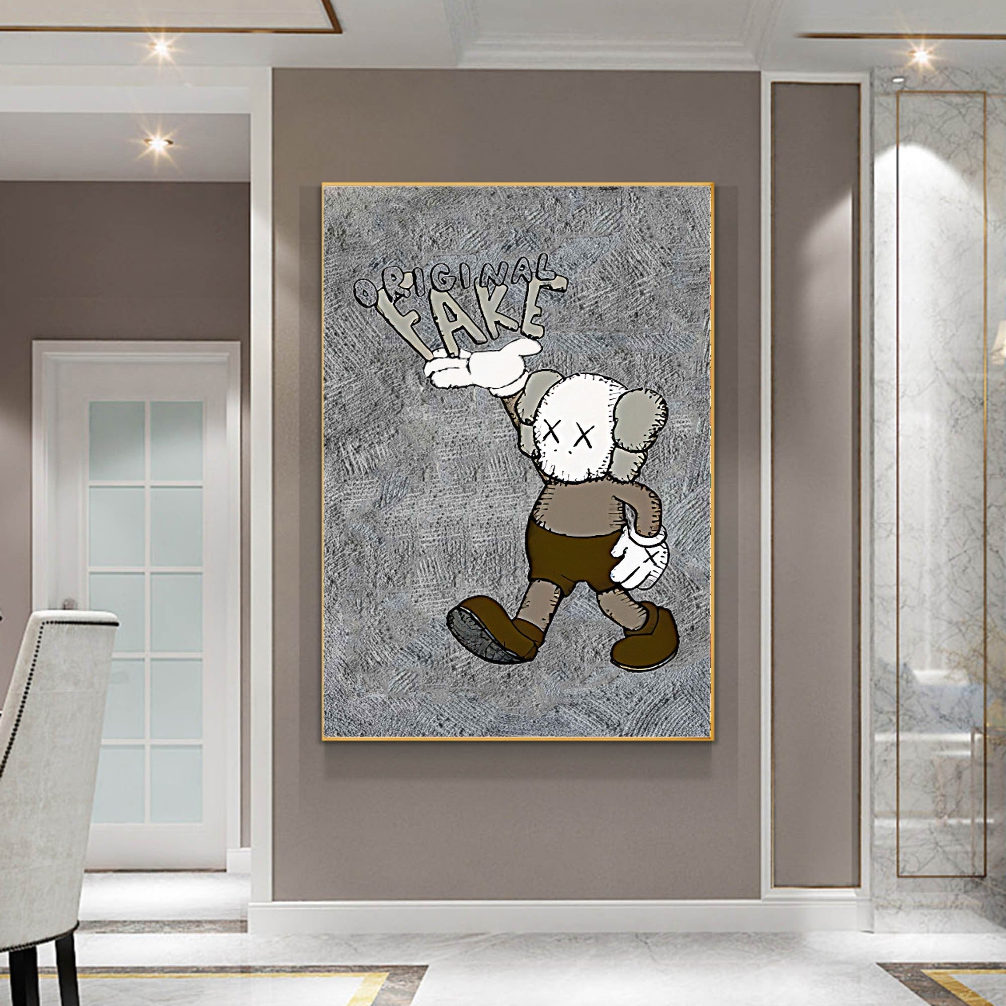 Wall Art KAWS Original Fake Cartoon Graffiti