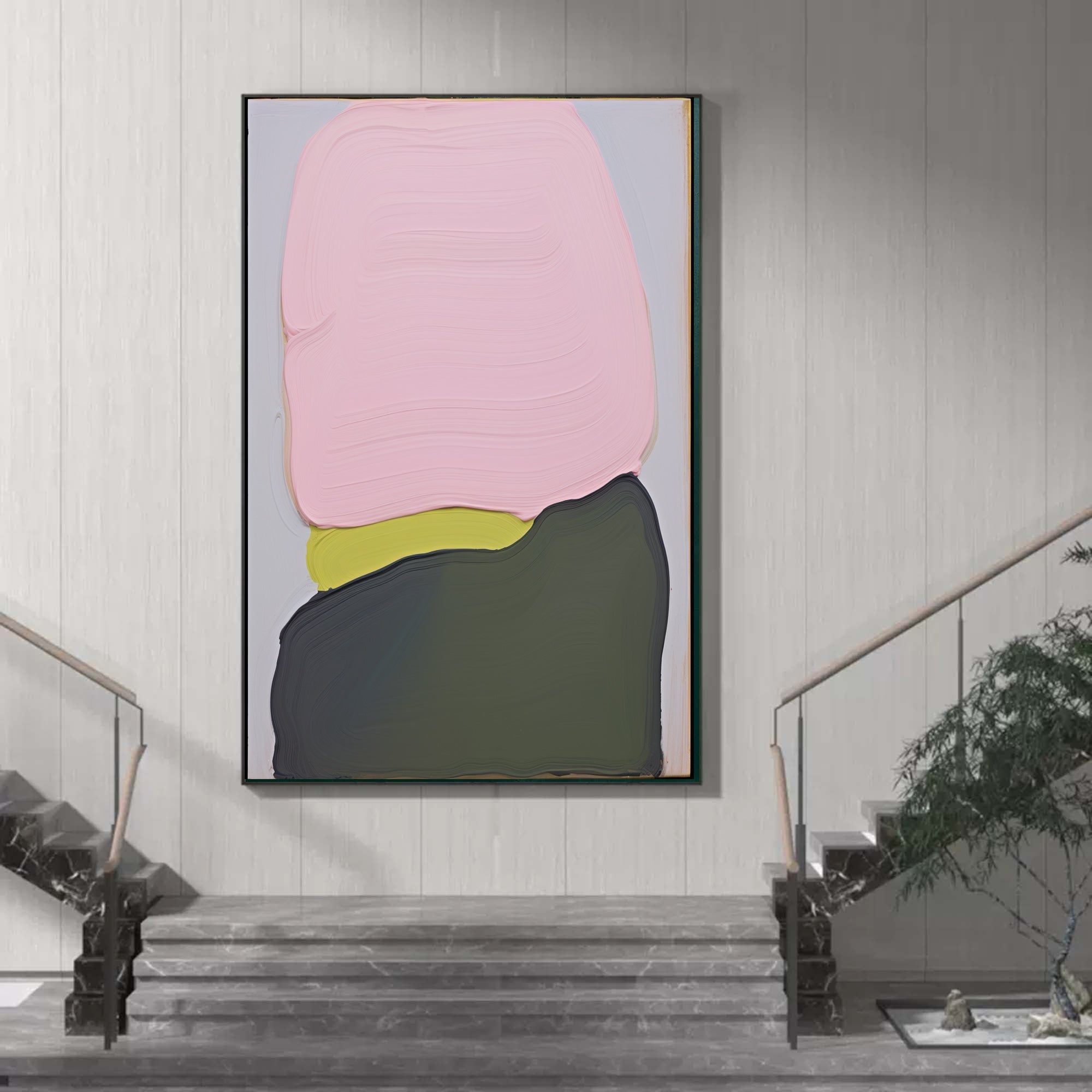 Wall Art Horizontal Strata Subtle Indentations Linear