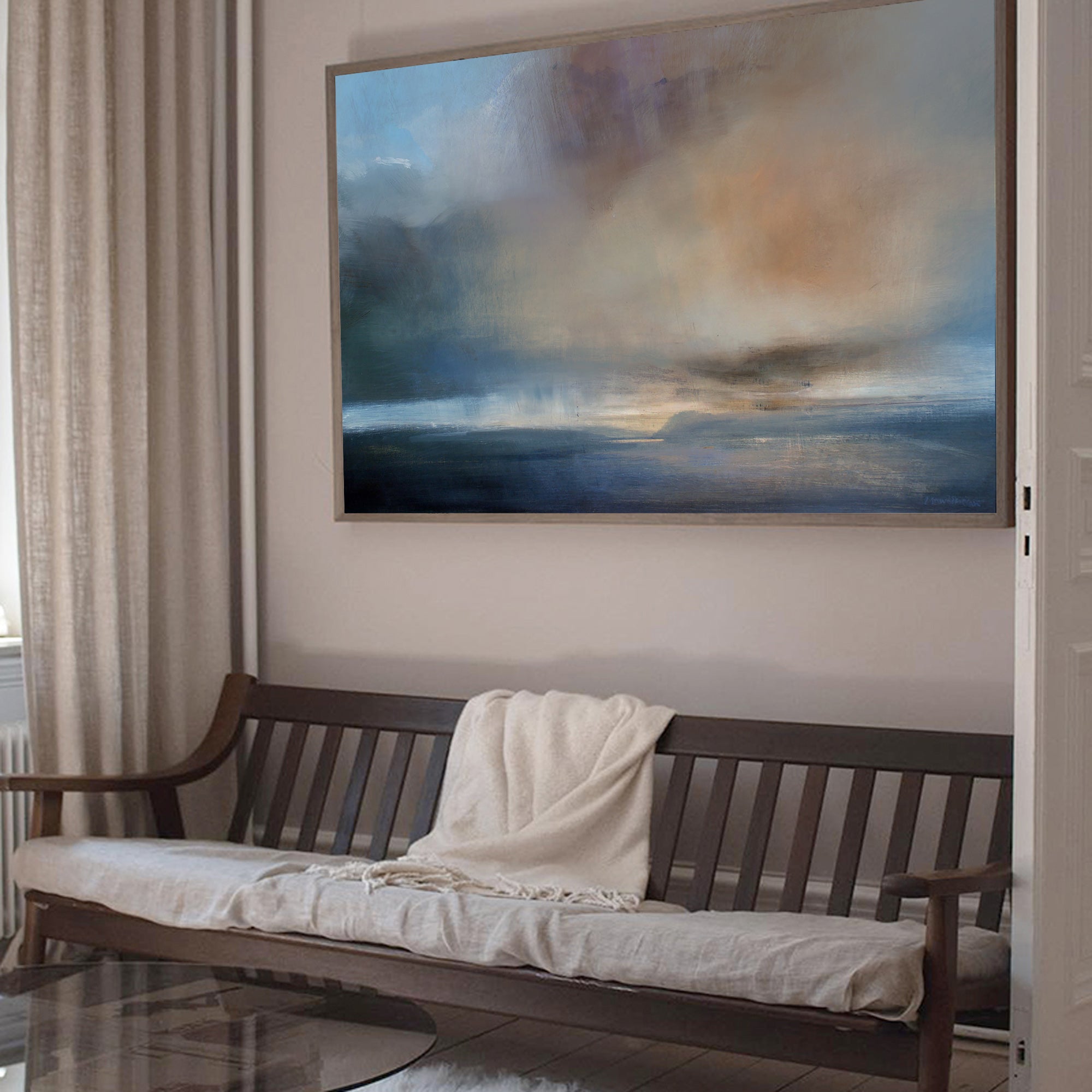 Abstract Sea Canvas Painting ABSH27 - Neutralighting