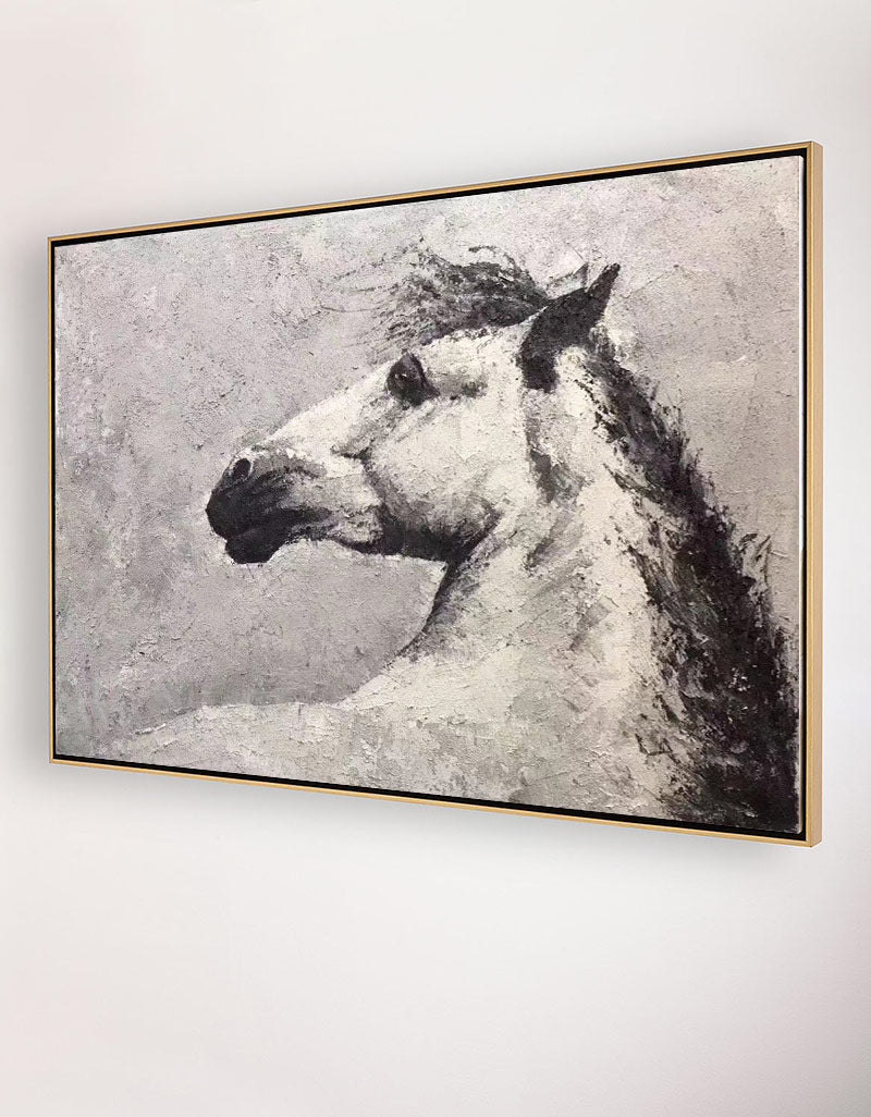Gray Horse Abstract Art ANH21 - Neutralighting