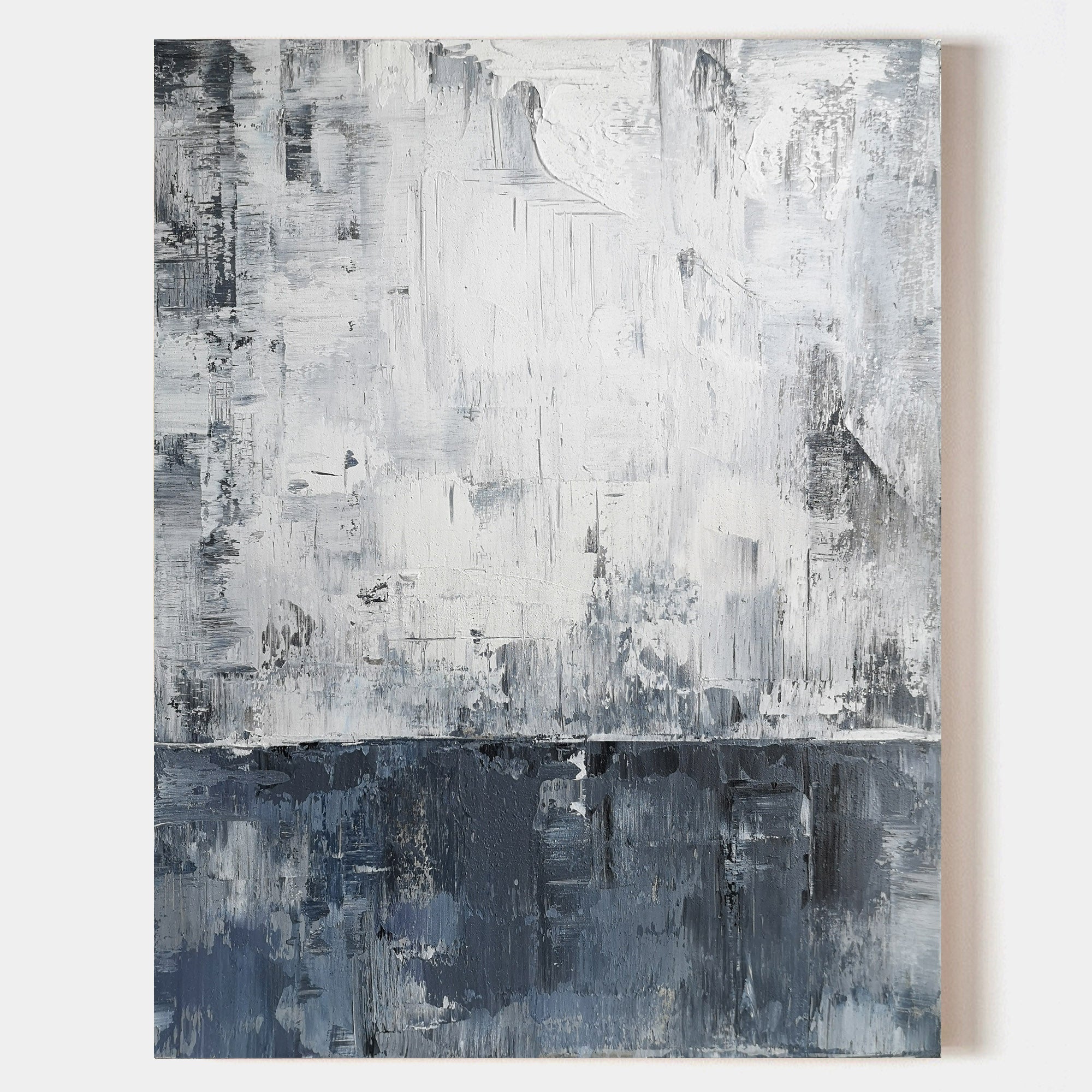 Blue White Abstract Painting