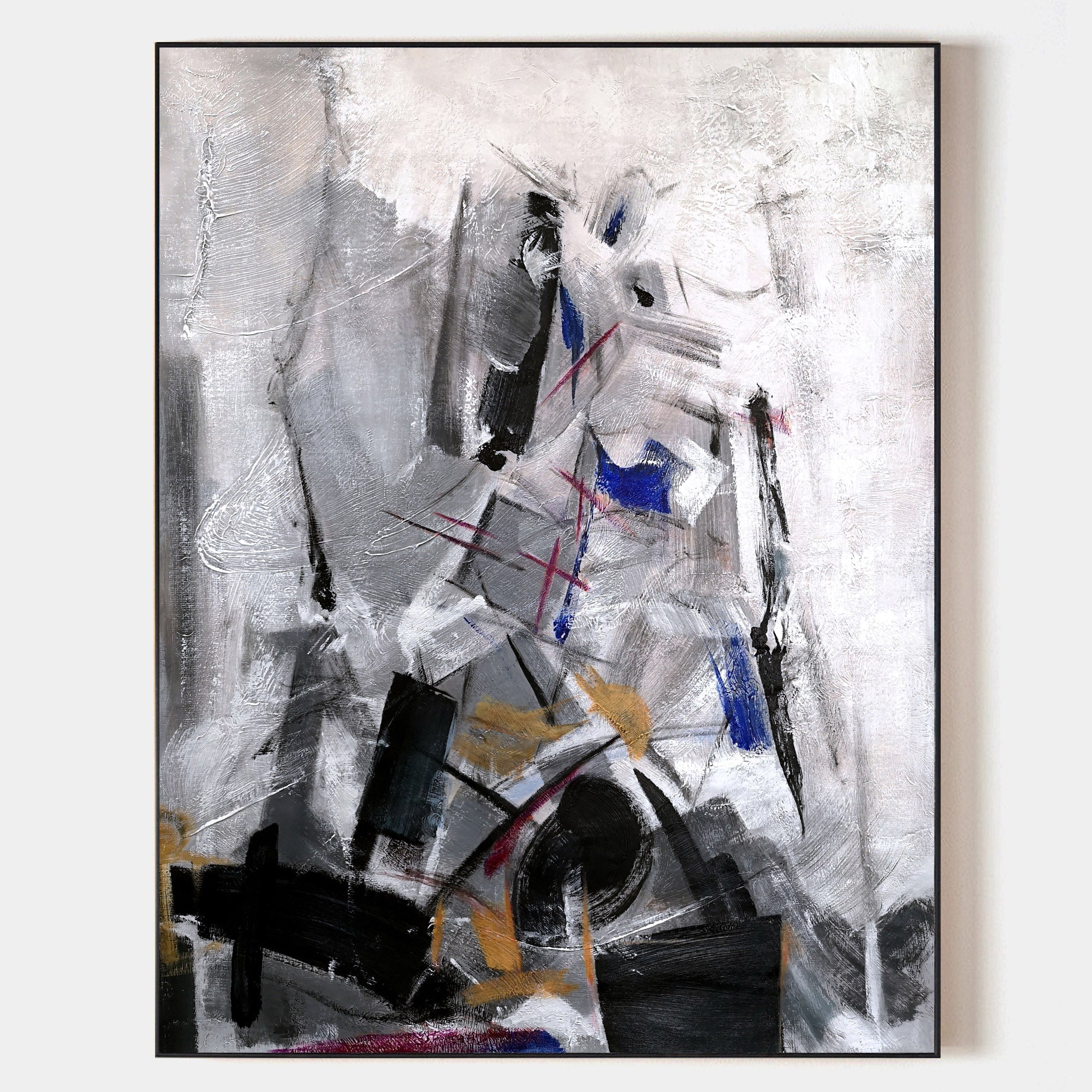 Black White Abstract Painting ABAV03 - Neutralighting