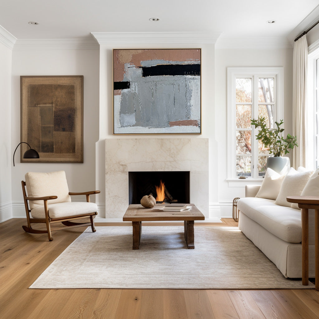 Brown Black Modern Abstract Wall Art