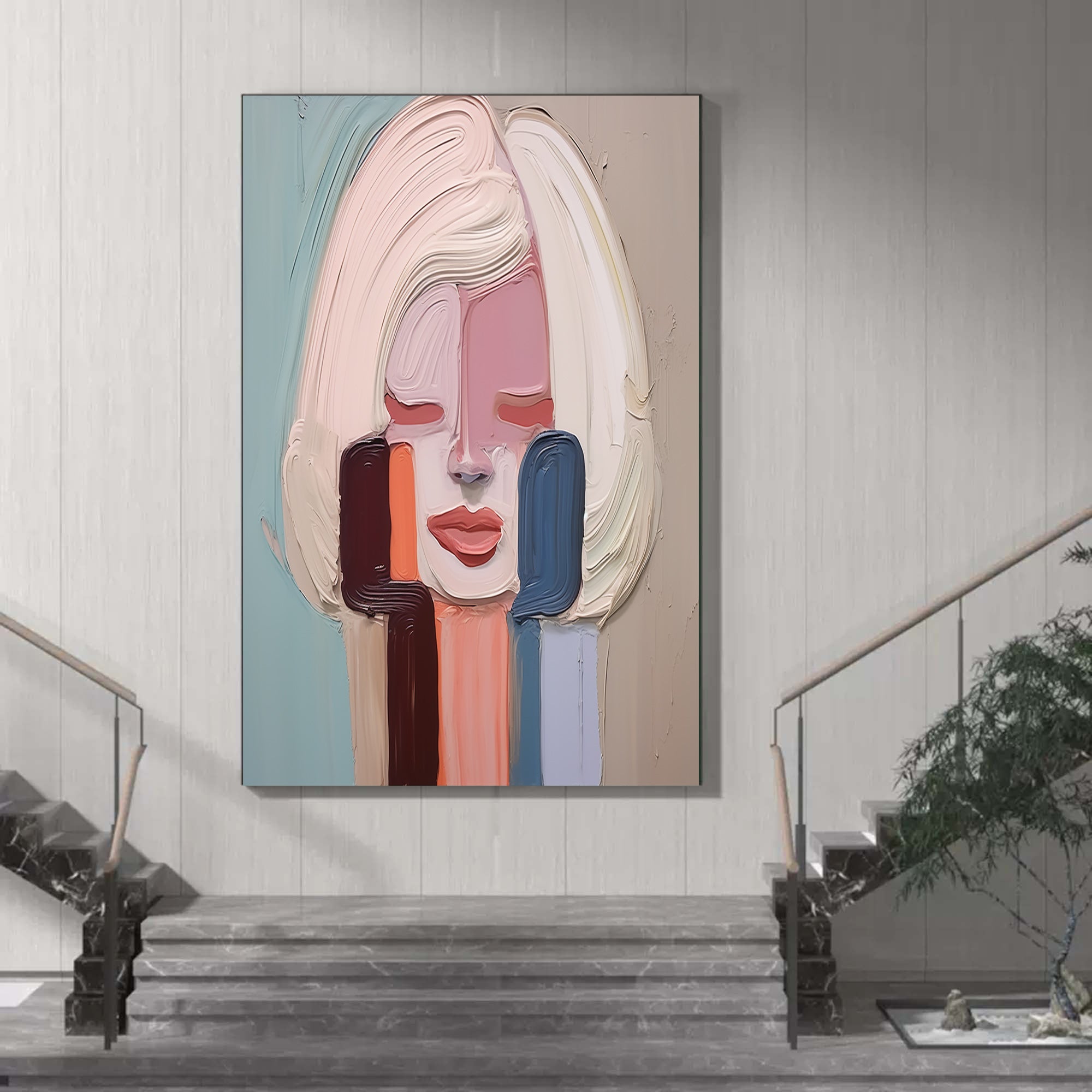 Plaster Art Texture Painting SG227 - Neutralighting