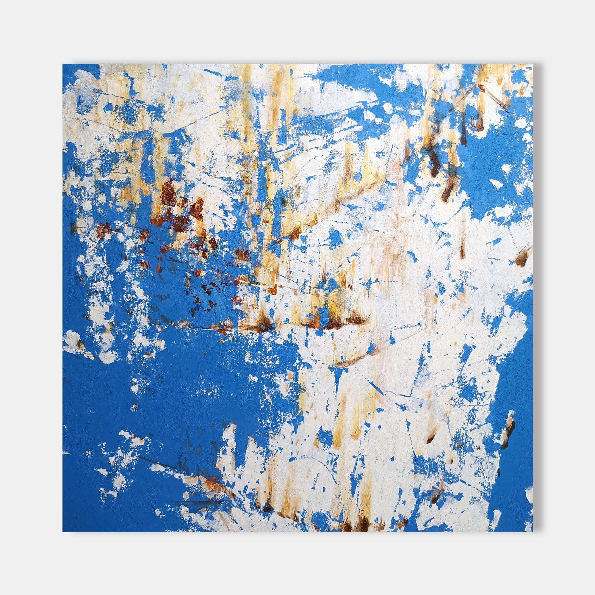 Wall Art Cobalt Ice Fracture