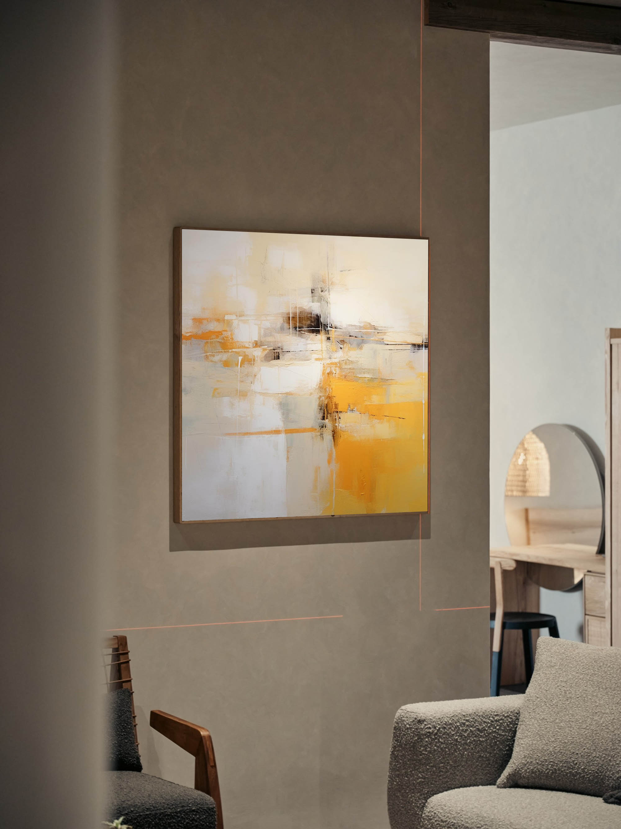 Abstract Canvas Art AB055 - Neutralighting