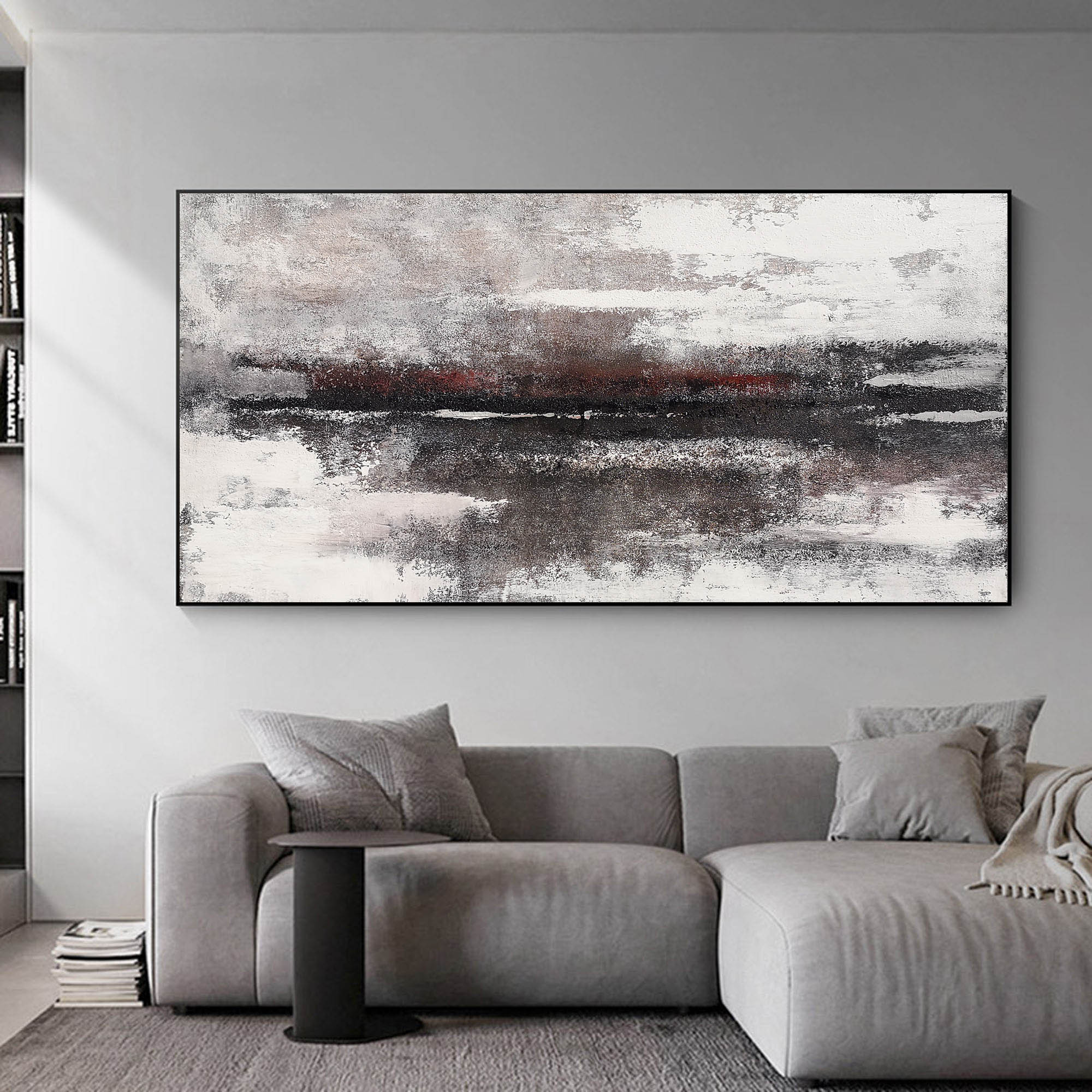 Black And White Beach Painting