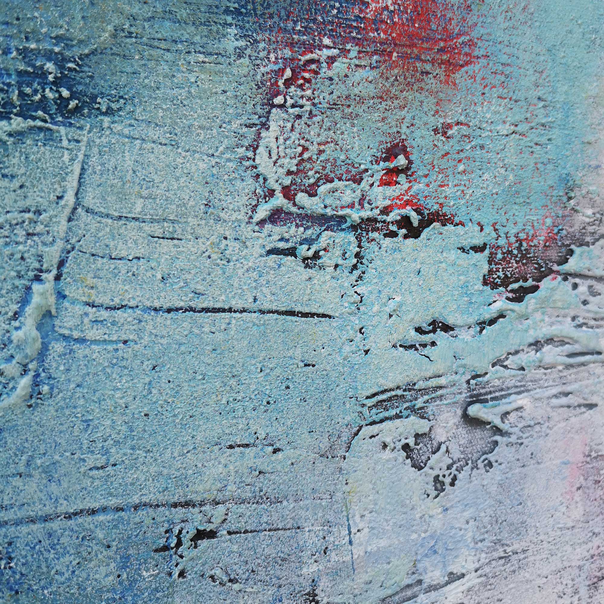 Blue Pink Abstract Expressionist Painting