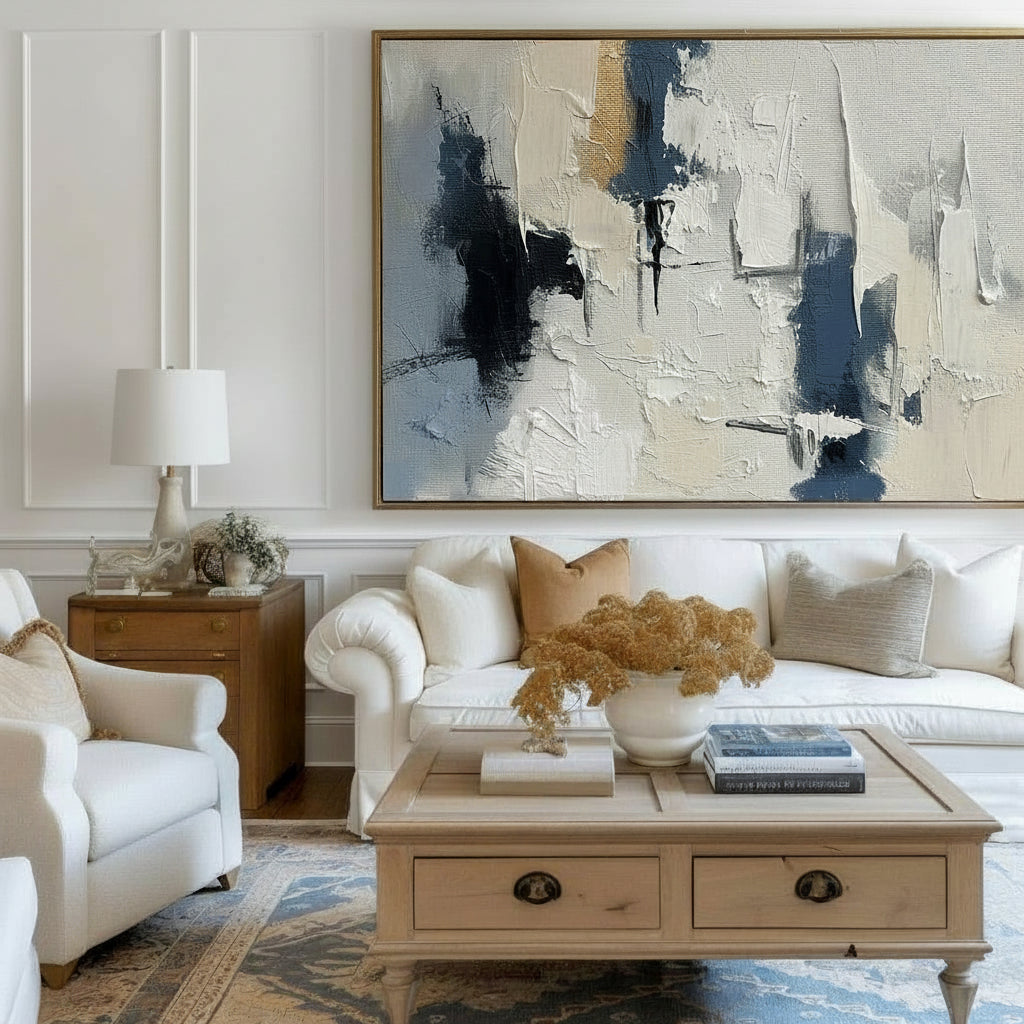 Wall Art Neutral Abstract Minimalist Textured Office | Neutralighting